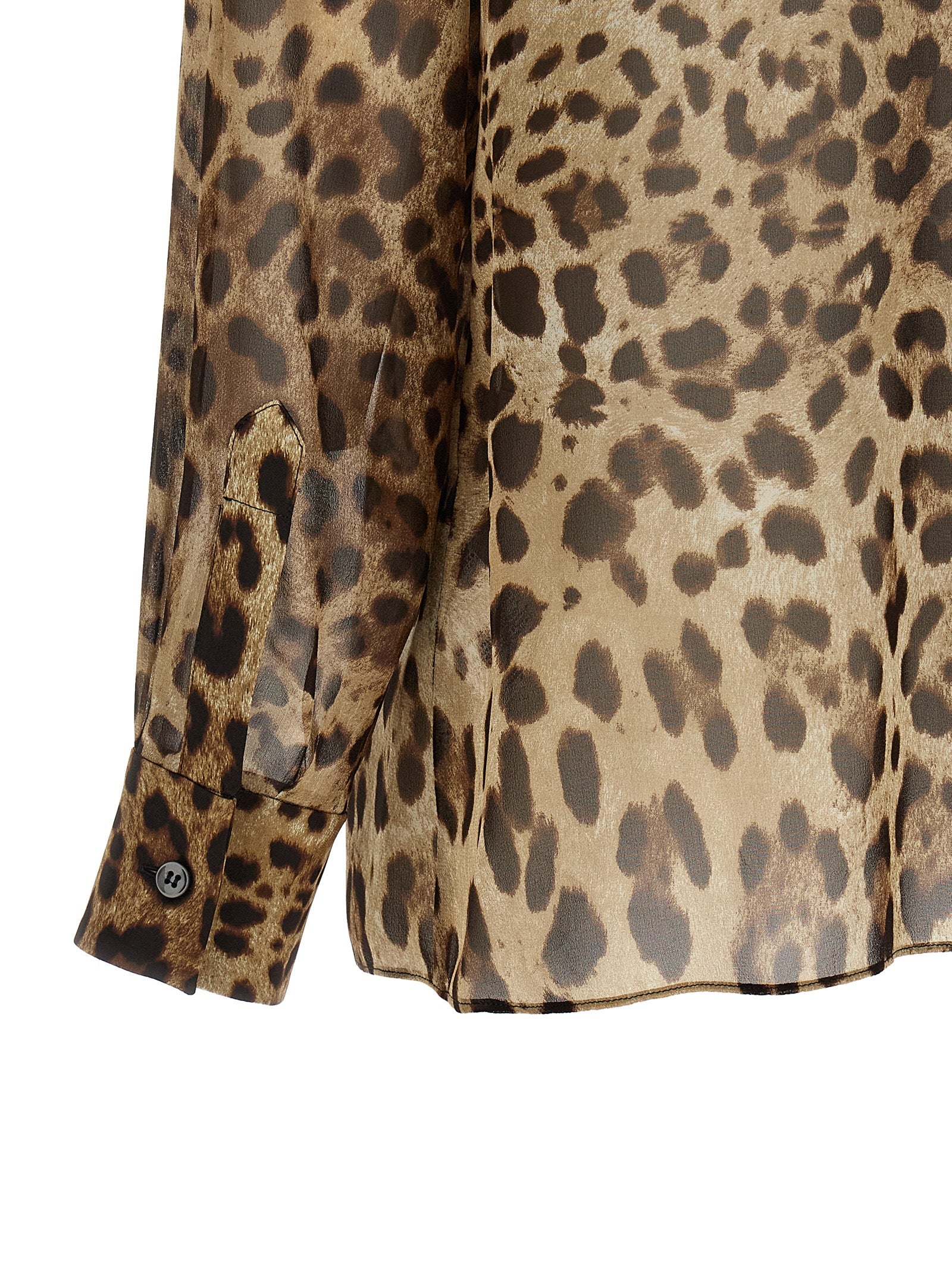 Dolce & Gabbana Brown Silk Blouse Dolce & Gabbana