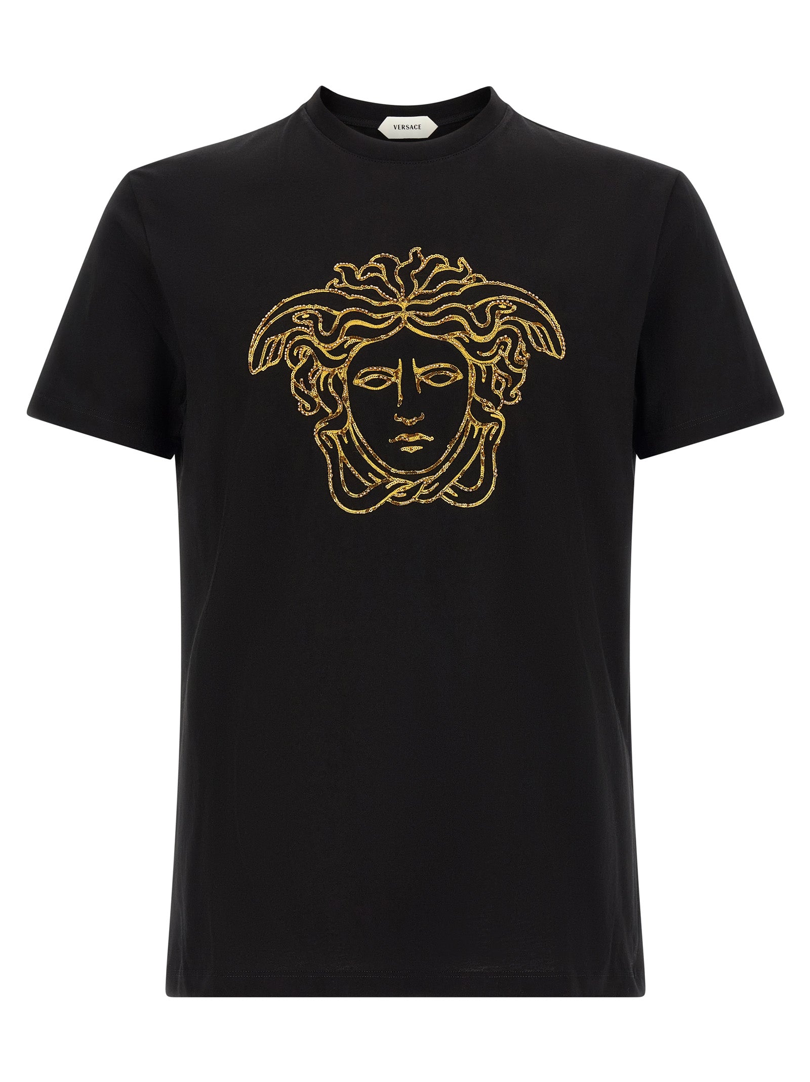 Versace Black Cotton T-Shirt Versace