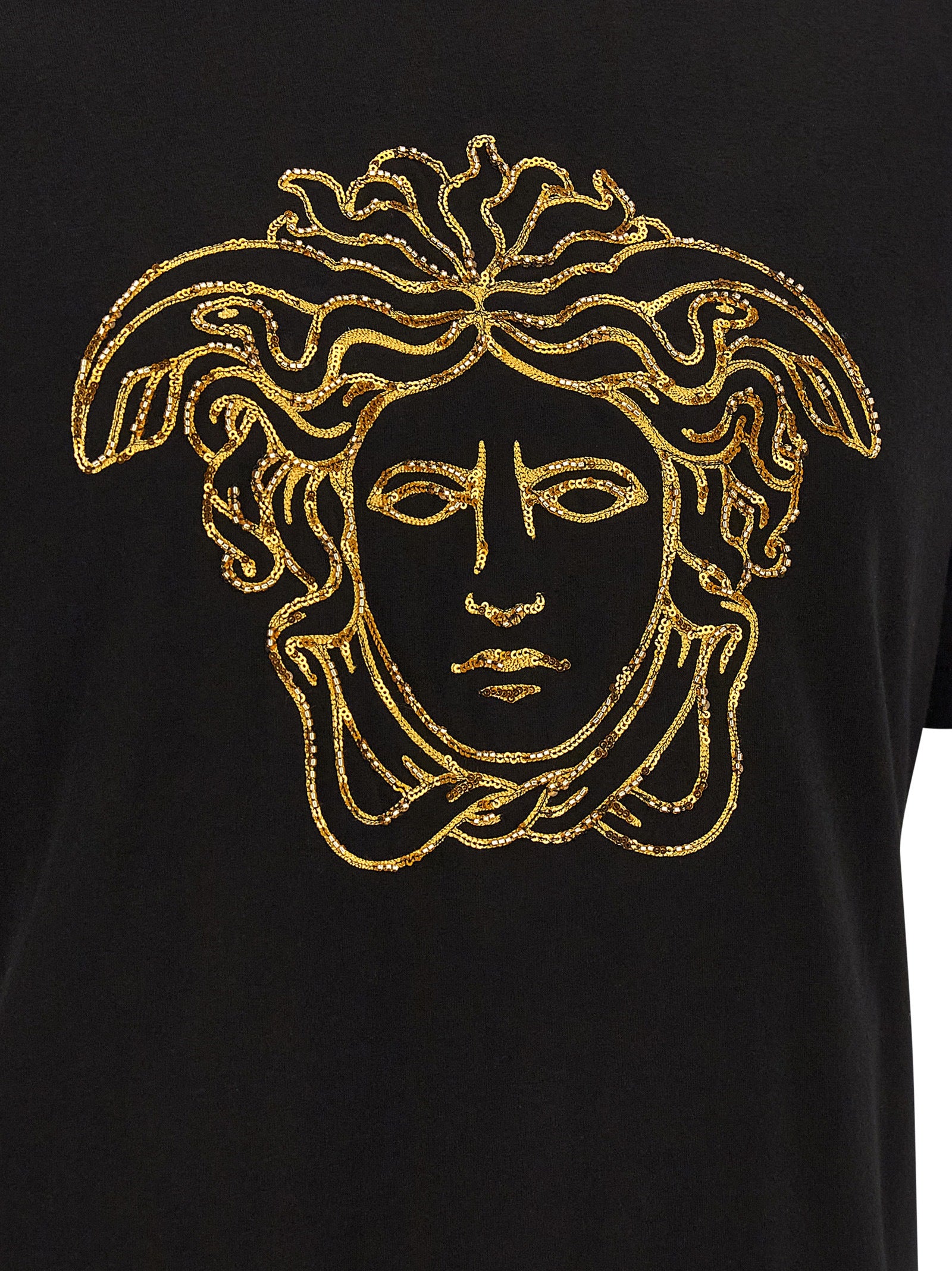Versace Black Cotton T-Shirt Versace