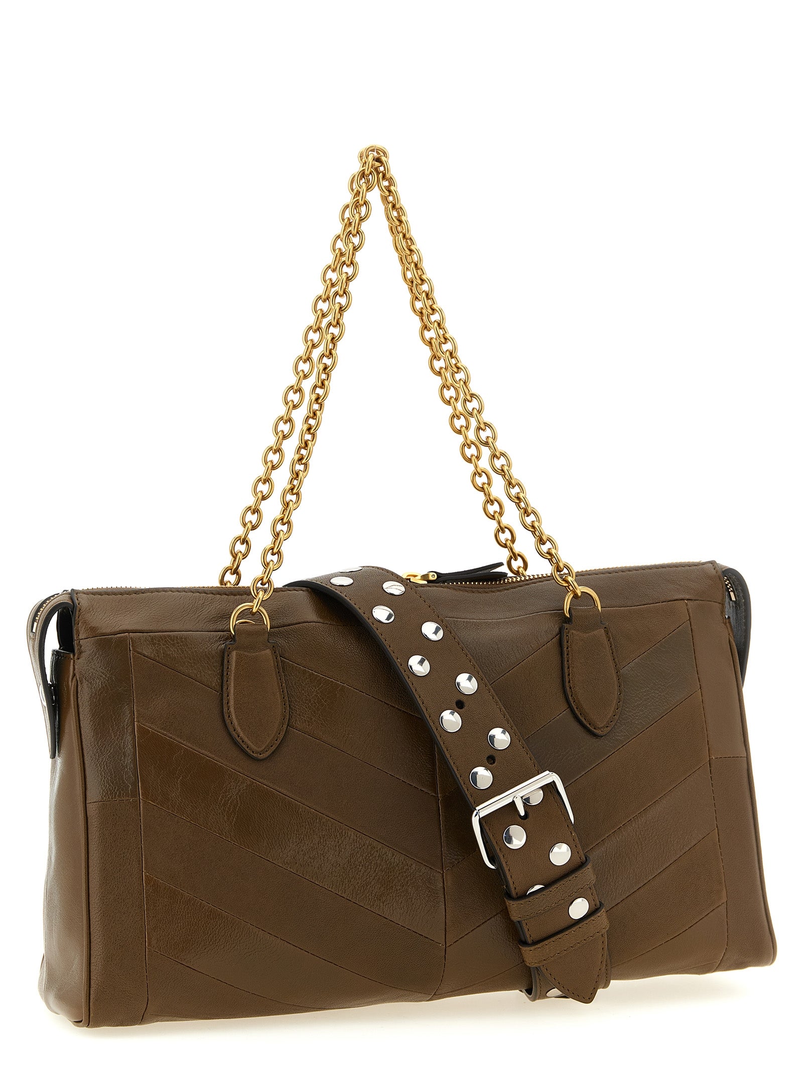 Valentino Garavani Brown Lamb Leather Shoulder Bag Valentino Garavani