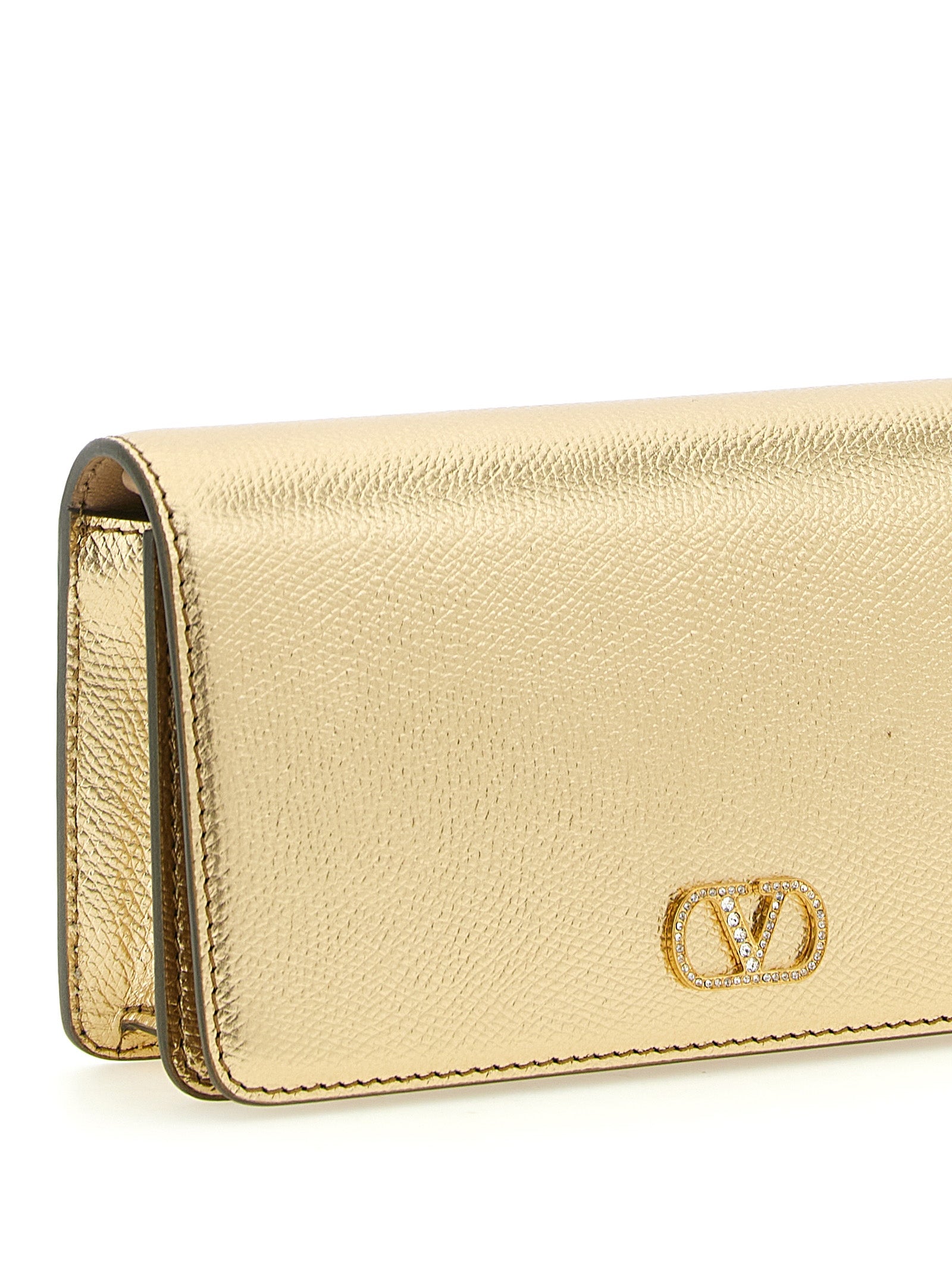 Valentino Garavani Gold Calfskin Crossbody Bag Valentino Garavani