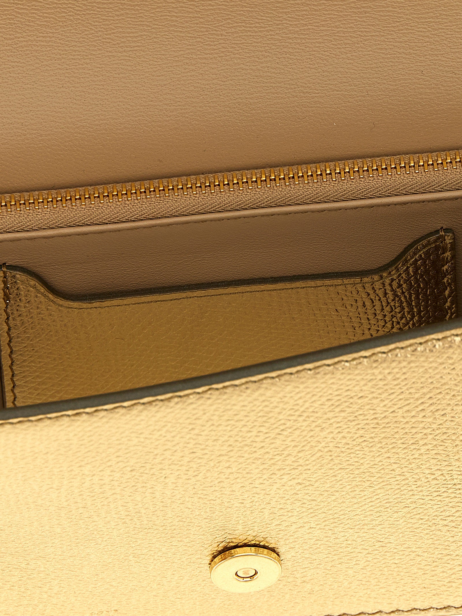Valentino Garavani Gold Calfskin Crossbody Bag Valentino Garavani