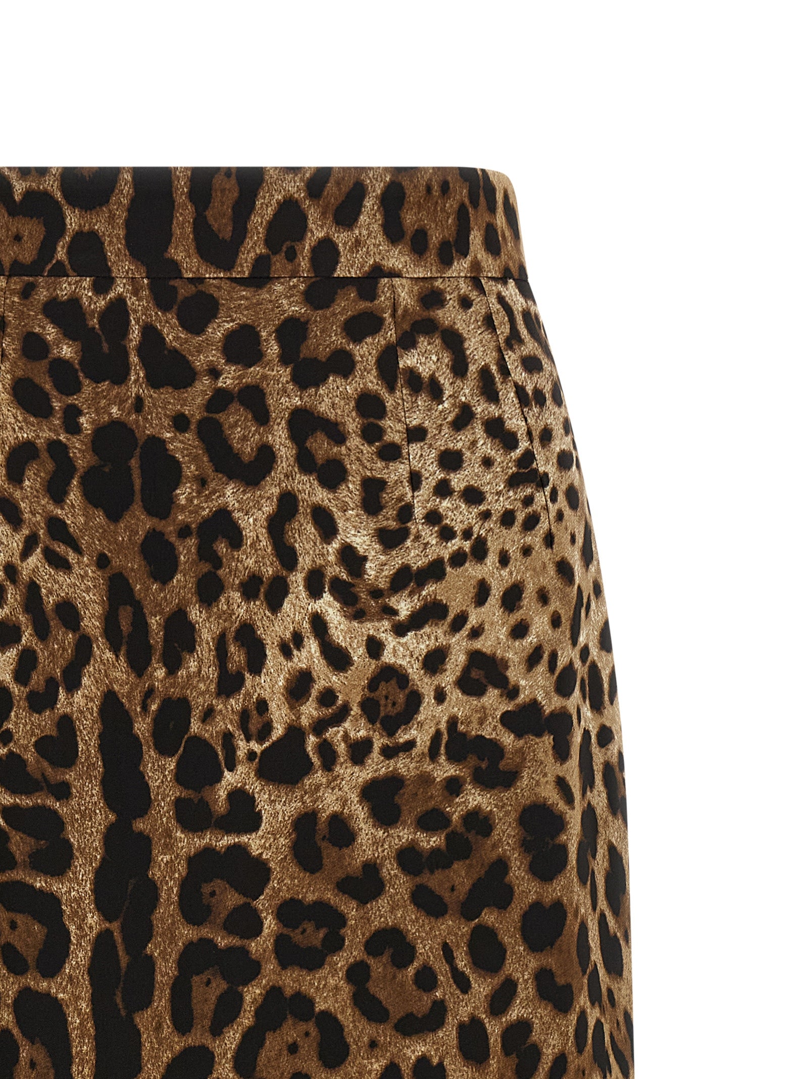 Dolce & Gabbana Brown Viscose Midi Skirt Dolce & Gabbana