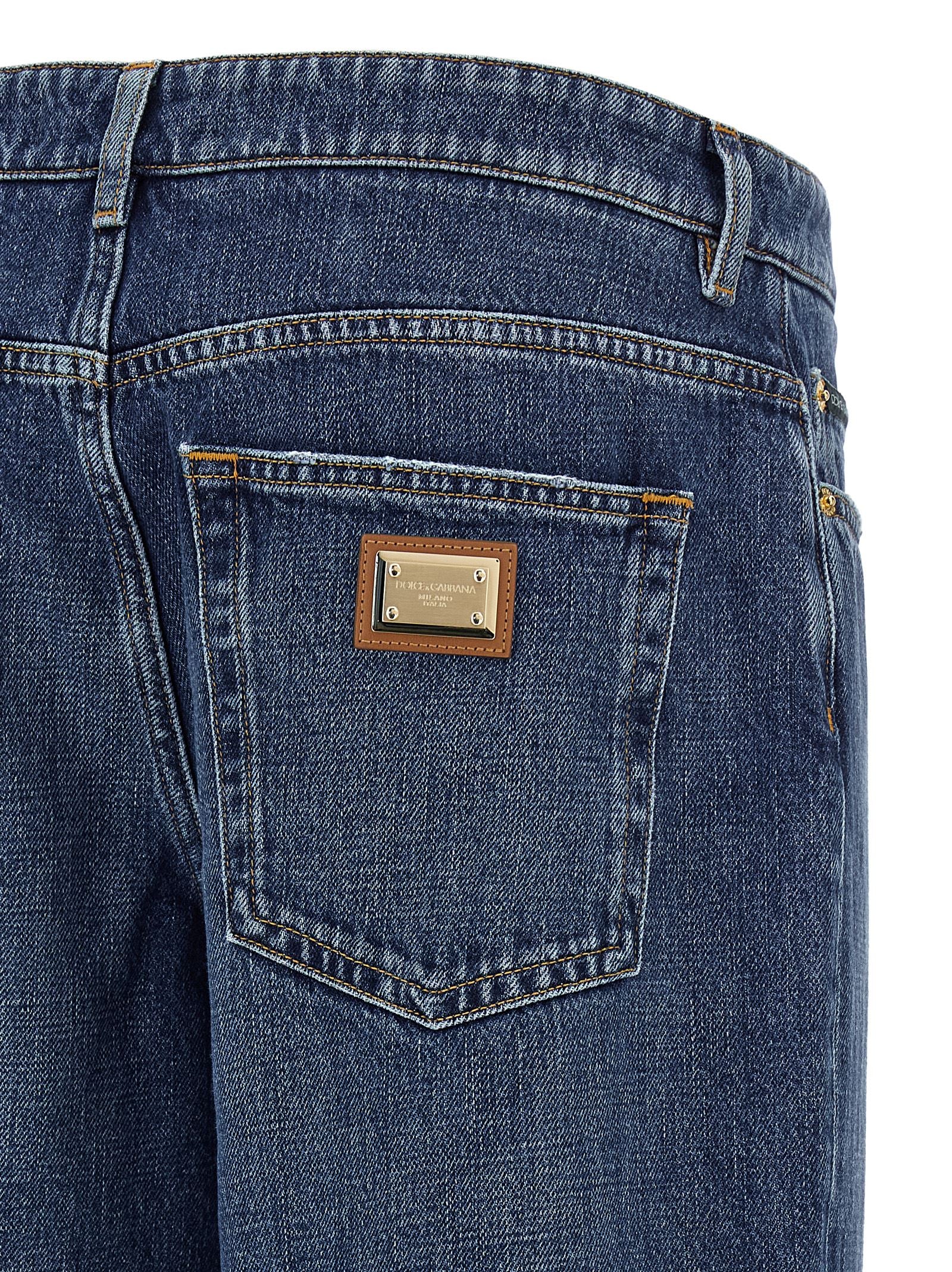 Dolce & Gabbana Blue Cotton Relaxed Fit Jeans Dolce & Gabbana