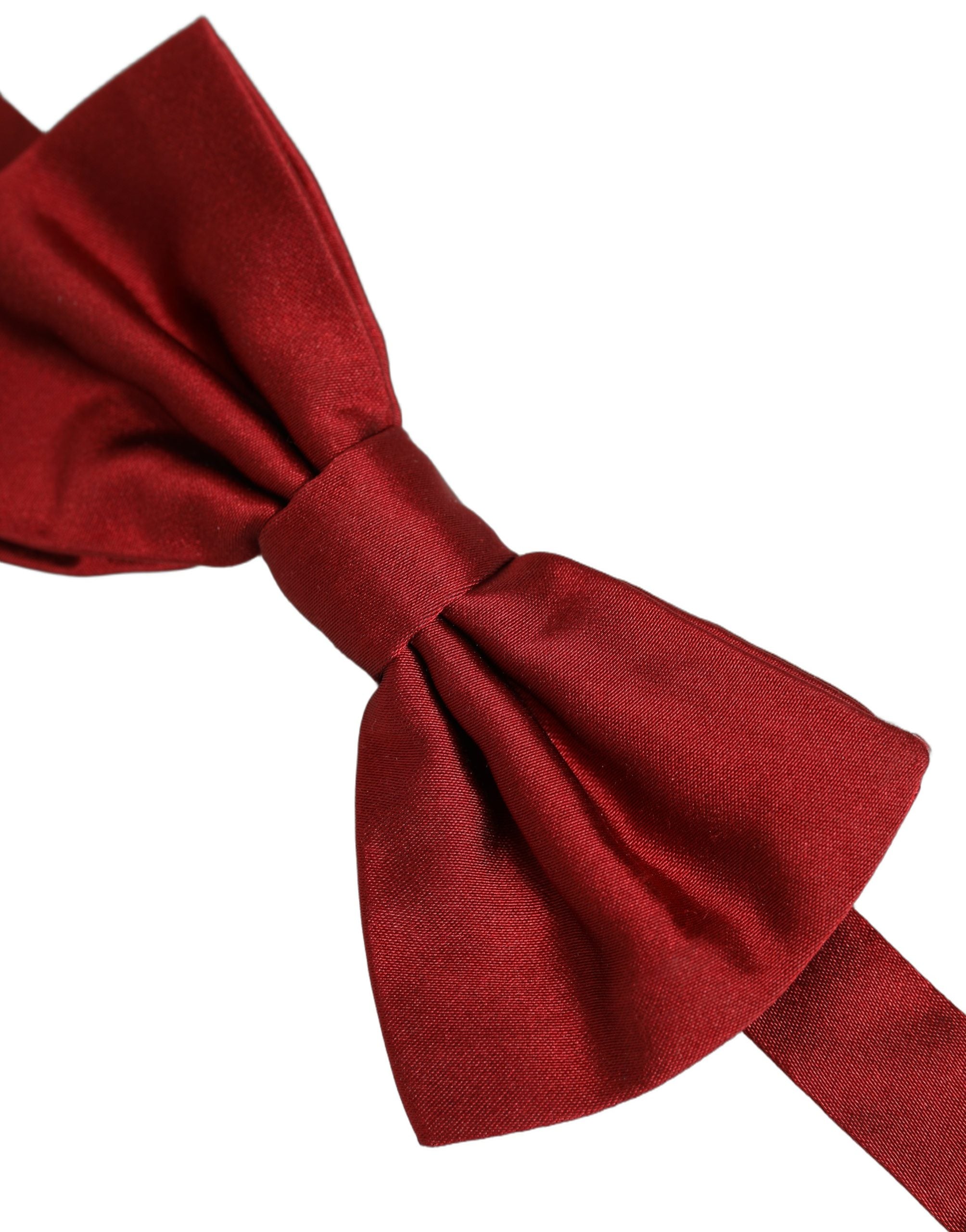 Dolce & Gabbana Men Red 100% Silk Adjustable Neck Papillon Bow Tie Dolce & Gabbana