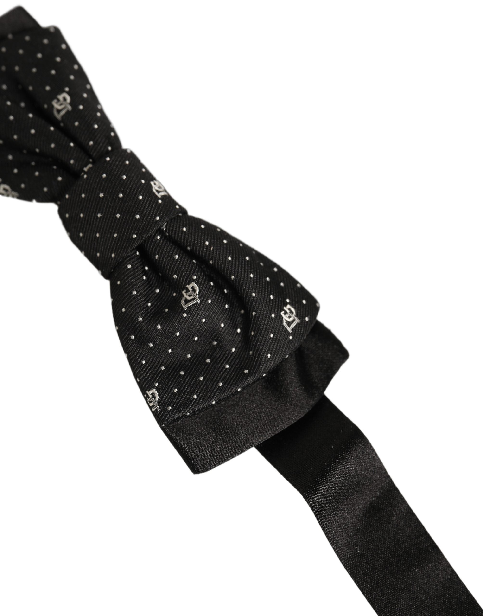 Dolce & Gabbana Men Black DG Polka Dot Adjustable Neck Papillon Bow Tie Dolce & Gabbana