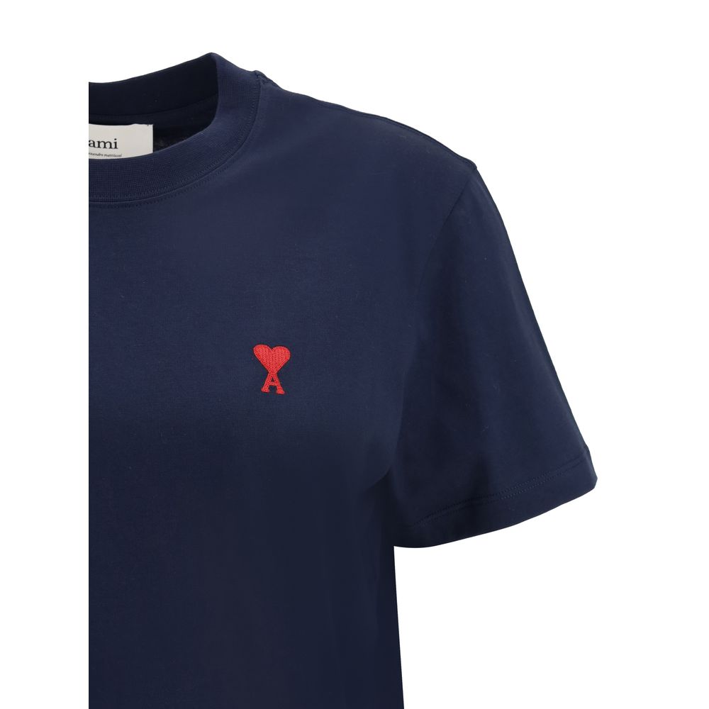 Ami Paris Blue Cotton T-Shirt Ami Paris