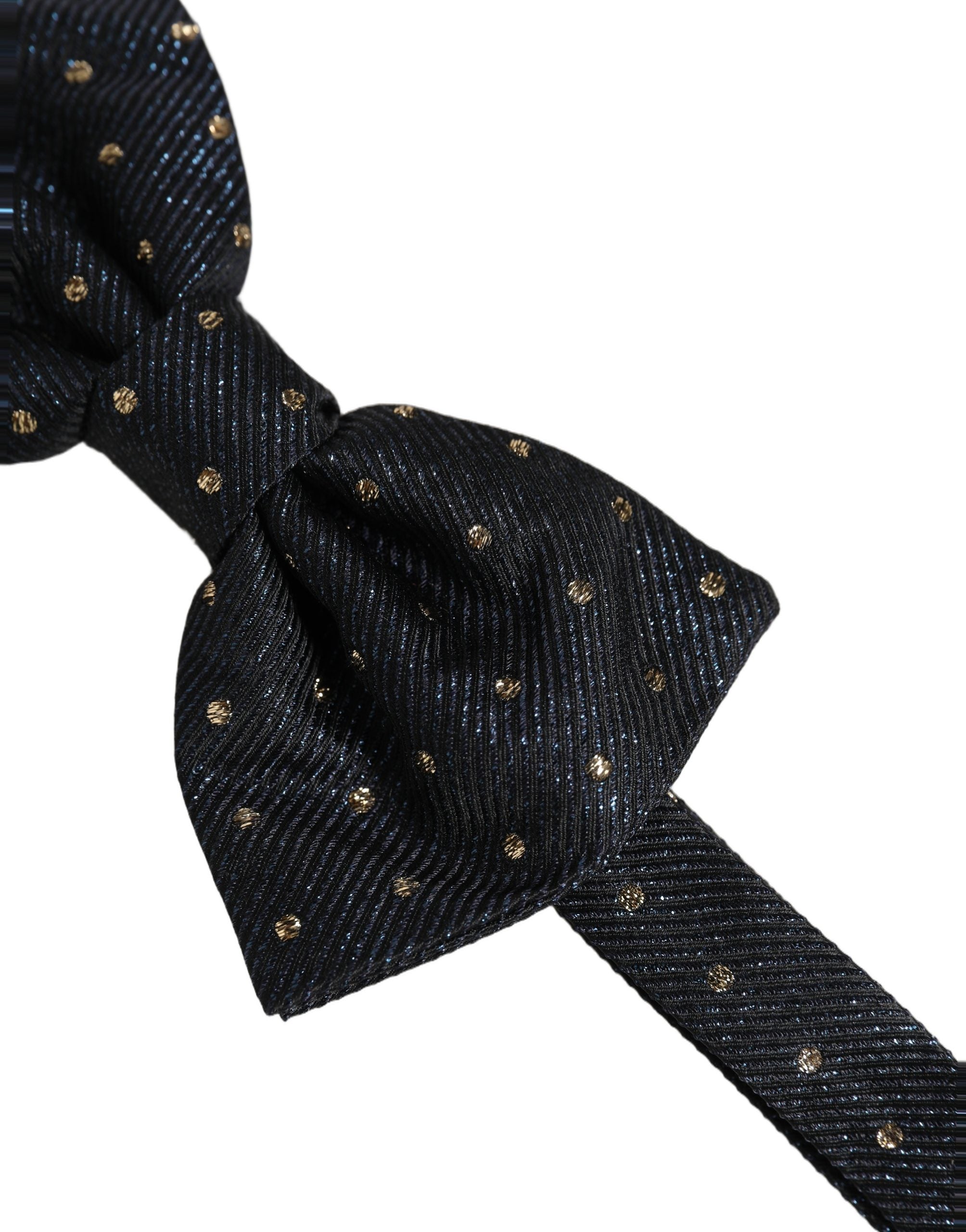 Dolce & Gabbana Men Black Polka Dot Silk Adjustable Neck Papillon Bow Tie Dolce & Gabbana