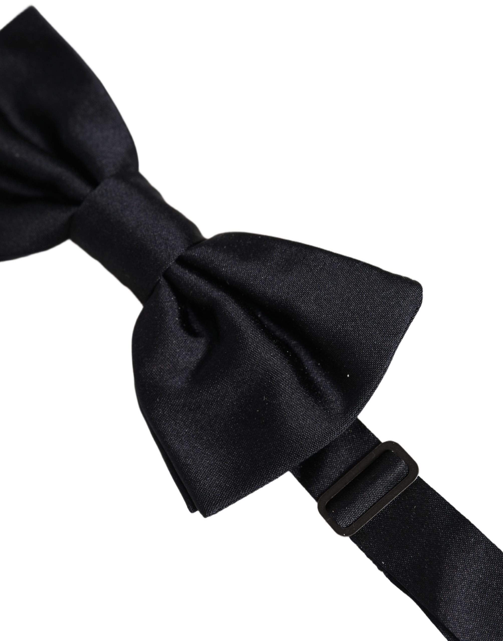 Dolce & Gabbana Men Black 100% Silk Adjustable Neck Papillon Bow Tie Dolce & Gabbana