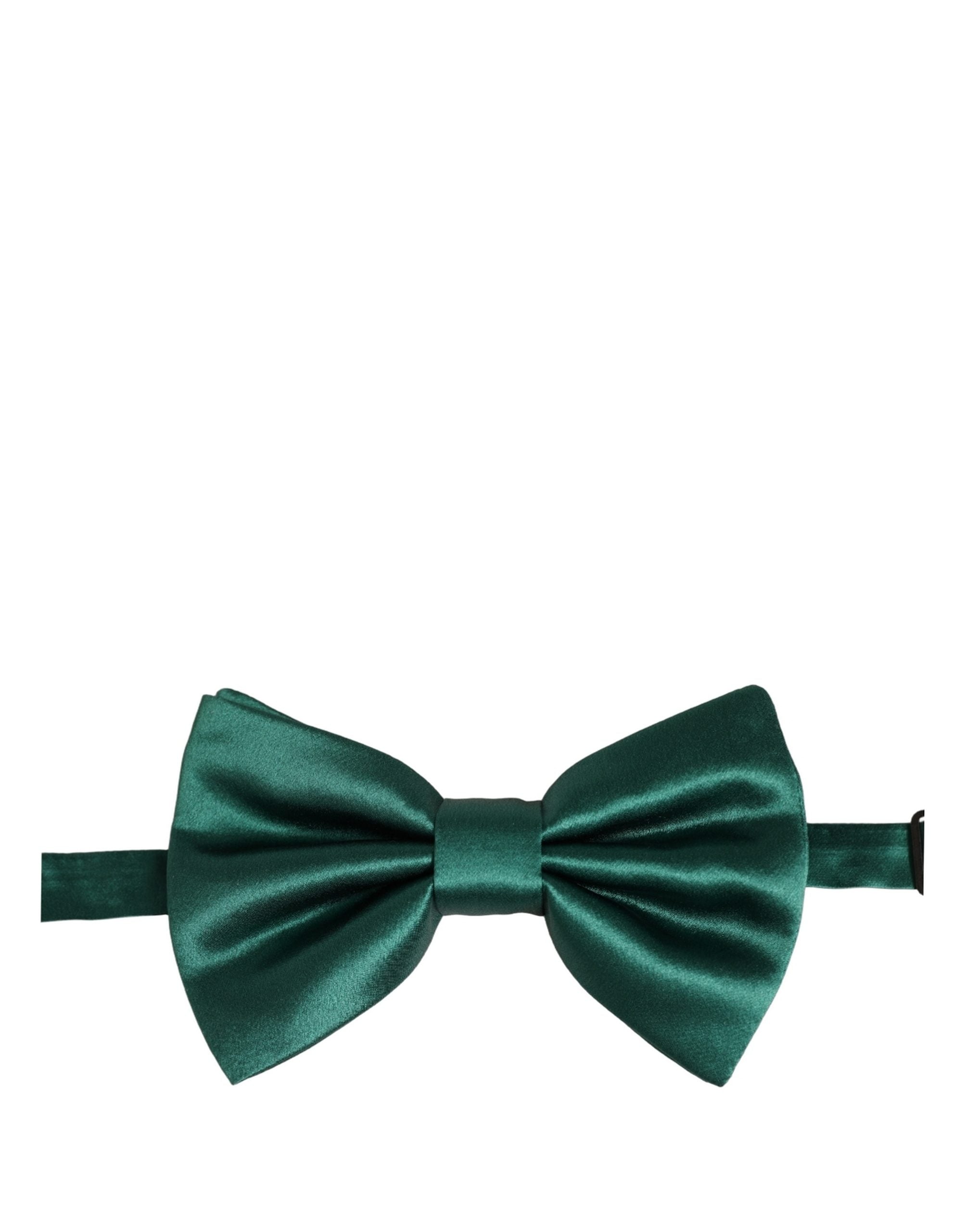 Dolce & Gabbana Men Green 100% Silk Adjustable Neck Papillon Bow Tie Dolce & Gabbana