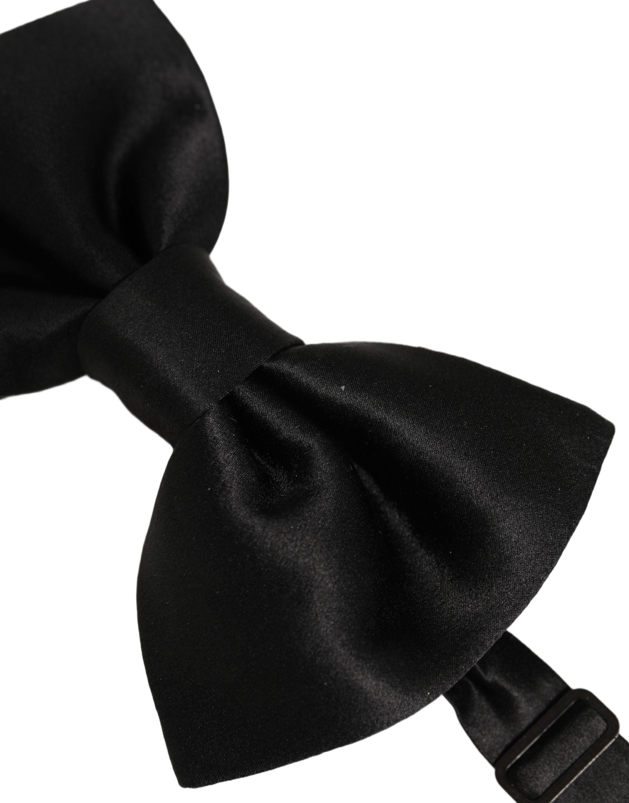 Dolce & Gabbana Men Black 100% Silk Adjustable Neck Papillon Bow Tie Dolce & Gabbana
