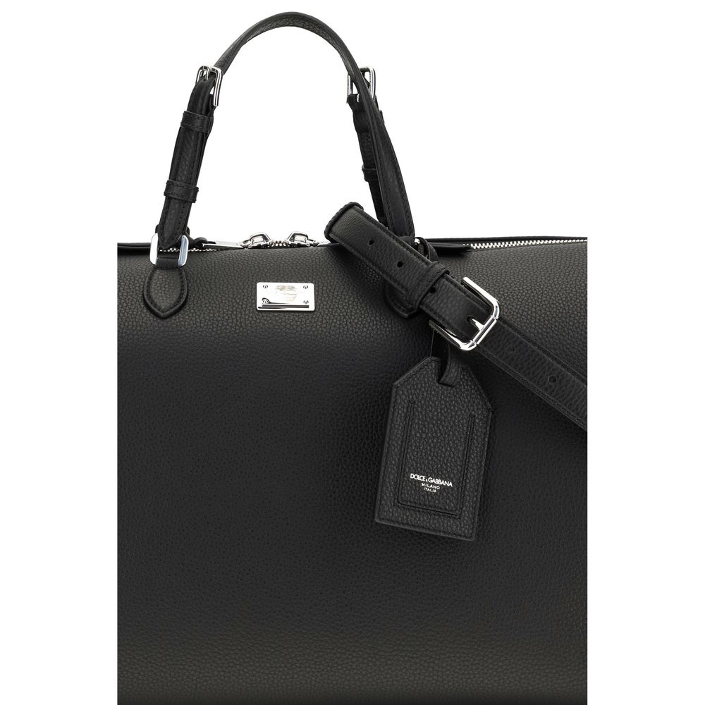 Dolce & Gabbana Black Calf Leather Bos Taurus Luggage And Travel Dolce & Gabbana