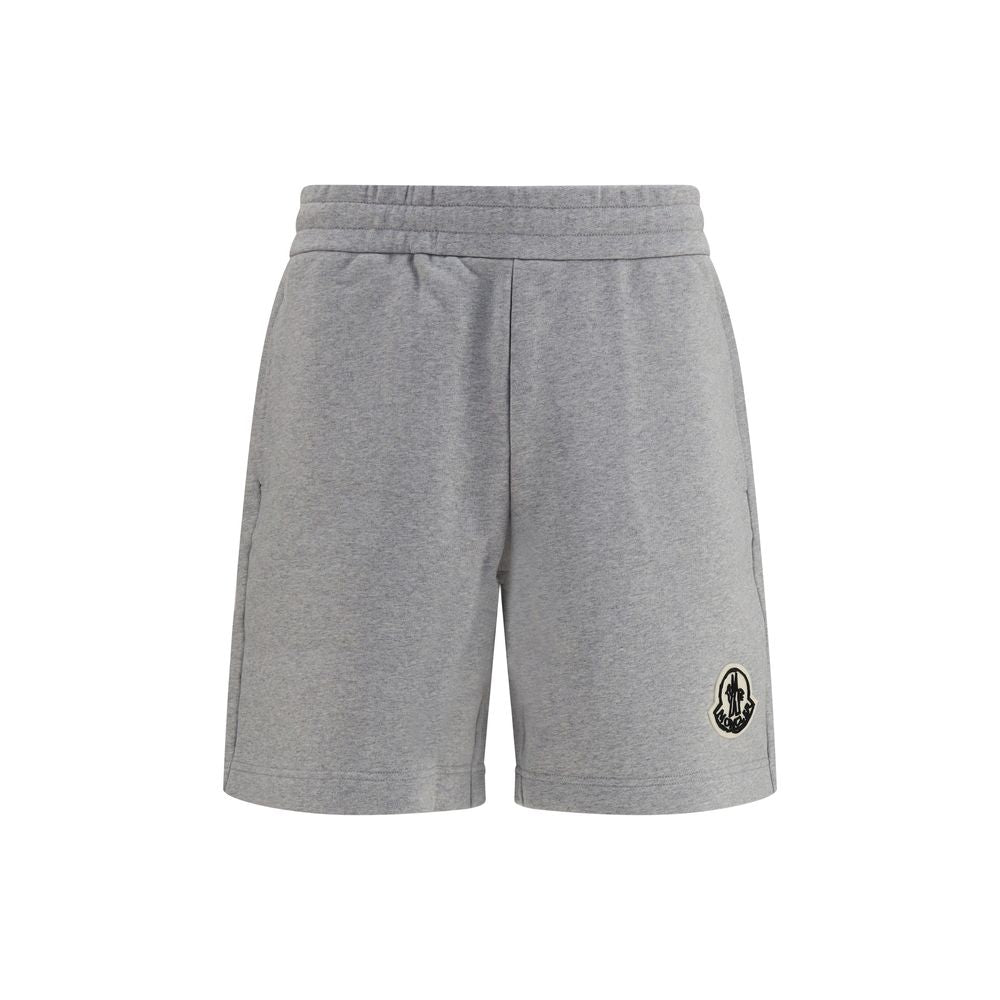 Moncler Gray Cotton Bermuda Shorts Moncler