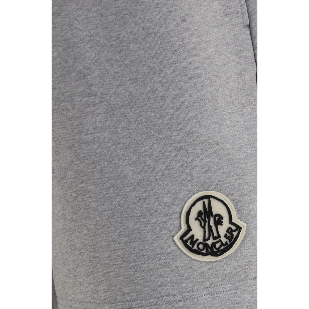 Moncler Gray Cotton Bermuda Shorts Moncler