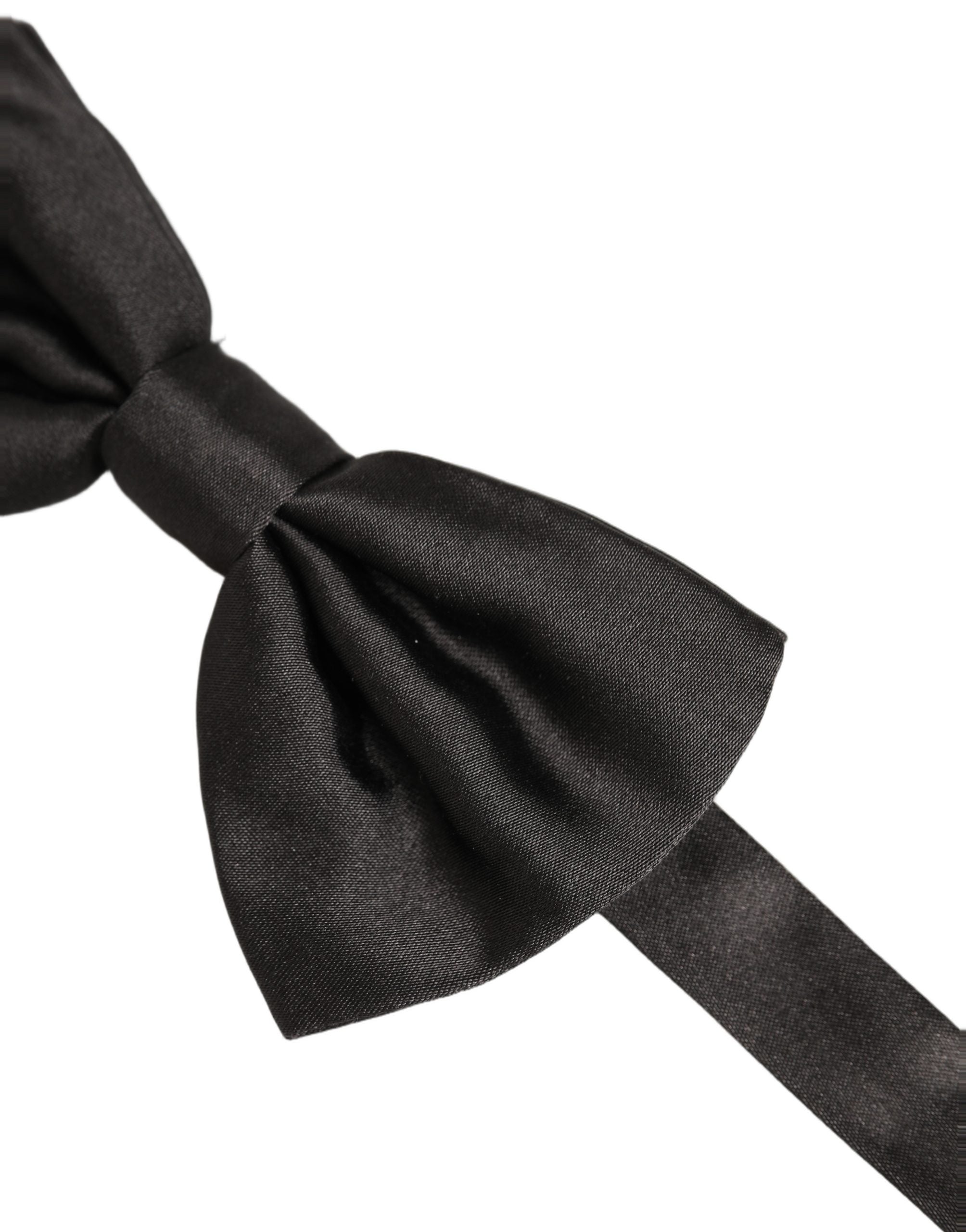 Dolce & Gabbana Men Black 100% Silk Adjustable Neck Papillon Bow Tie Dolce & Gabbana