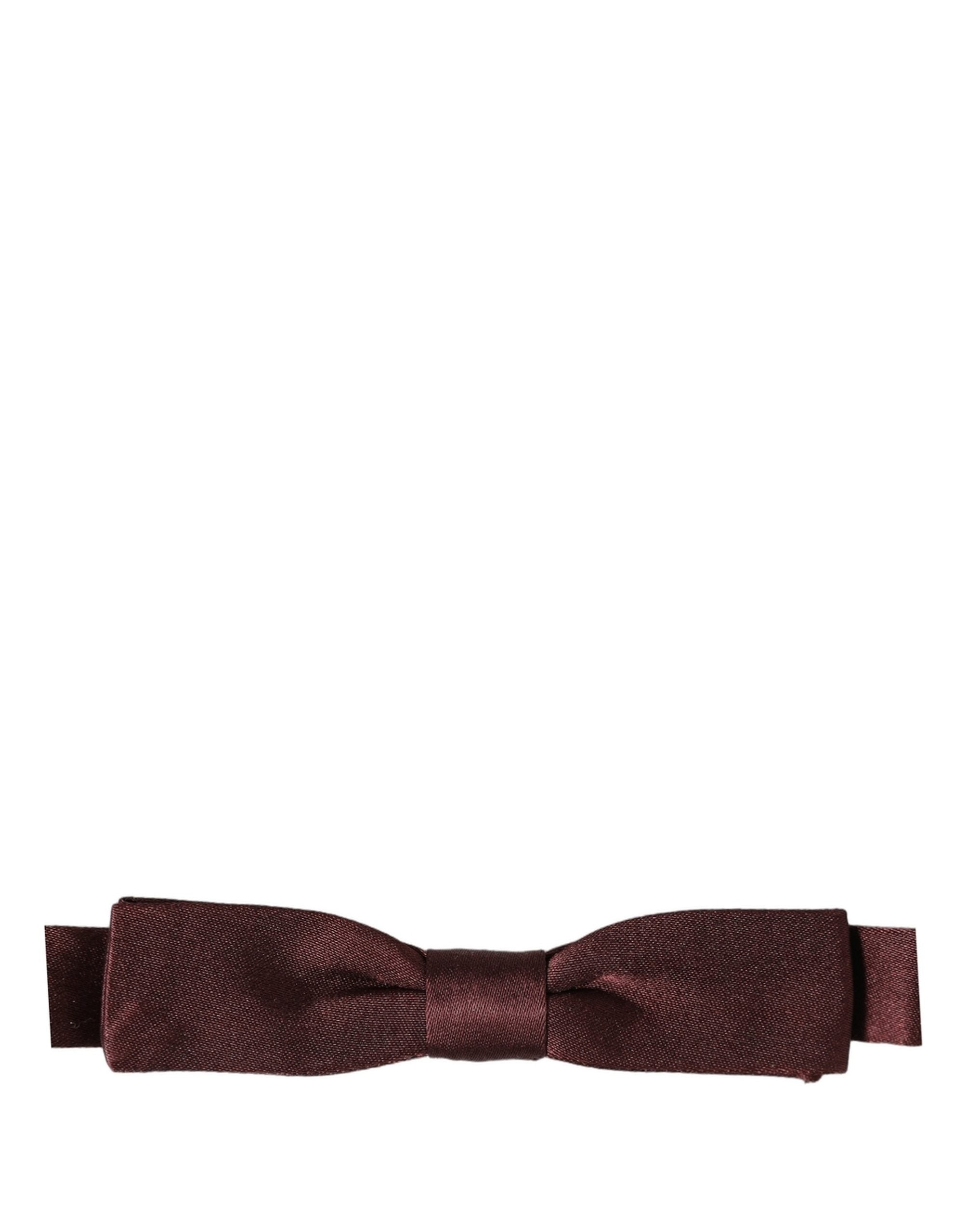 Dolce & Gabbana Men Brown 100% Silk Adjustable Neck Papillon Bow Tie Dolce & Gabbana