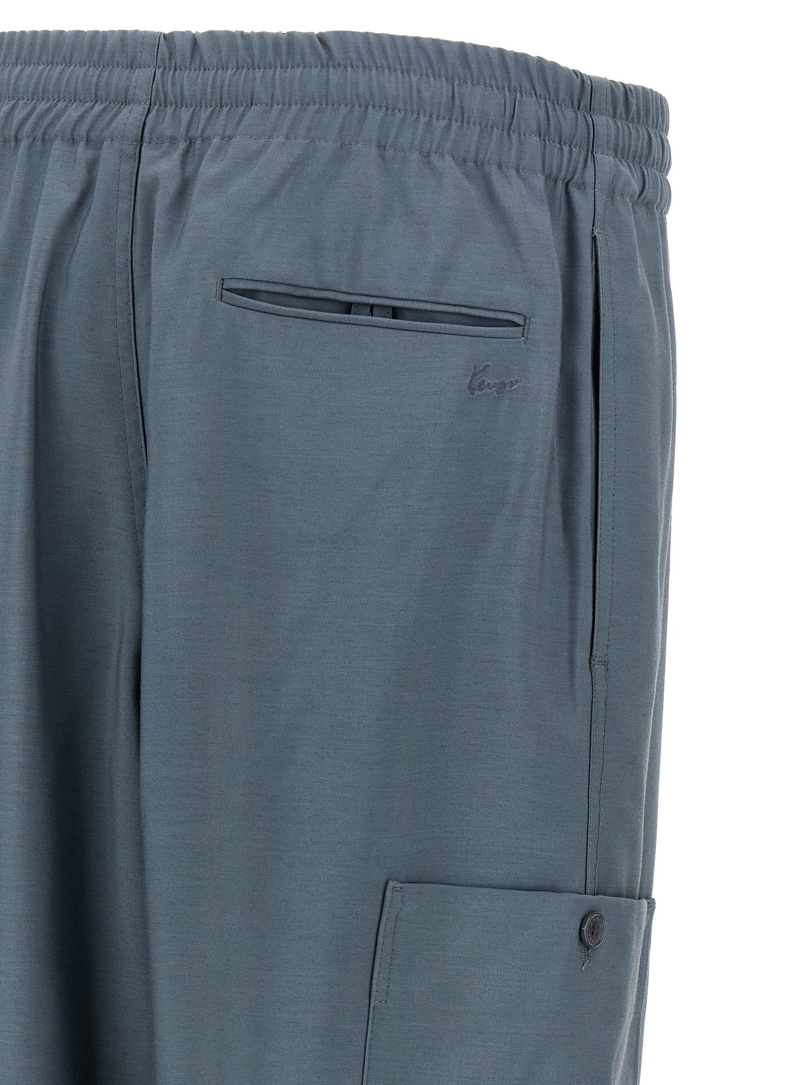 Kenzo Gray Wool Cargo Pants Kenzo