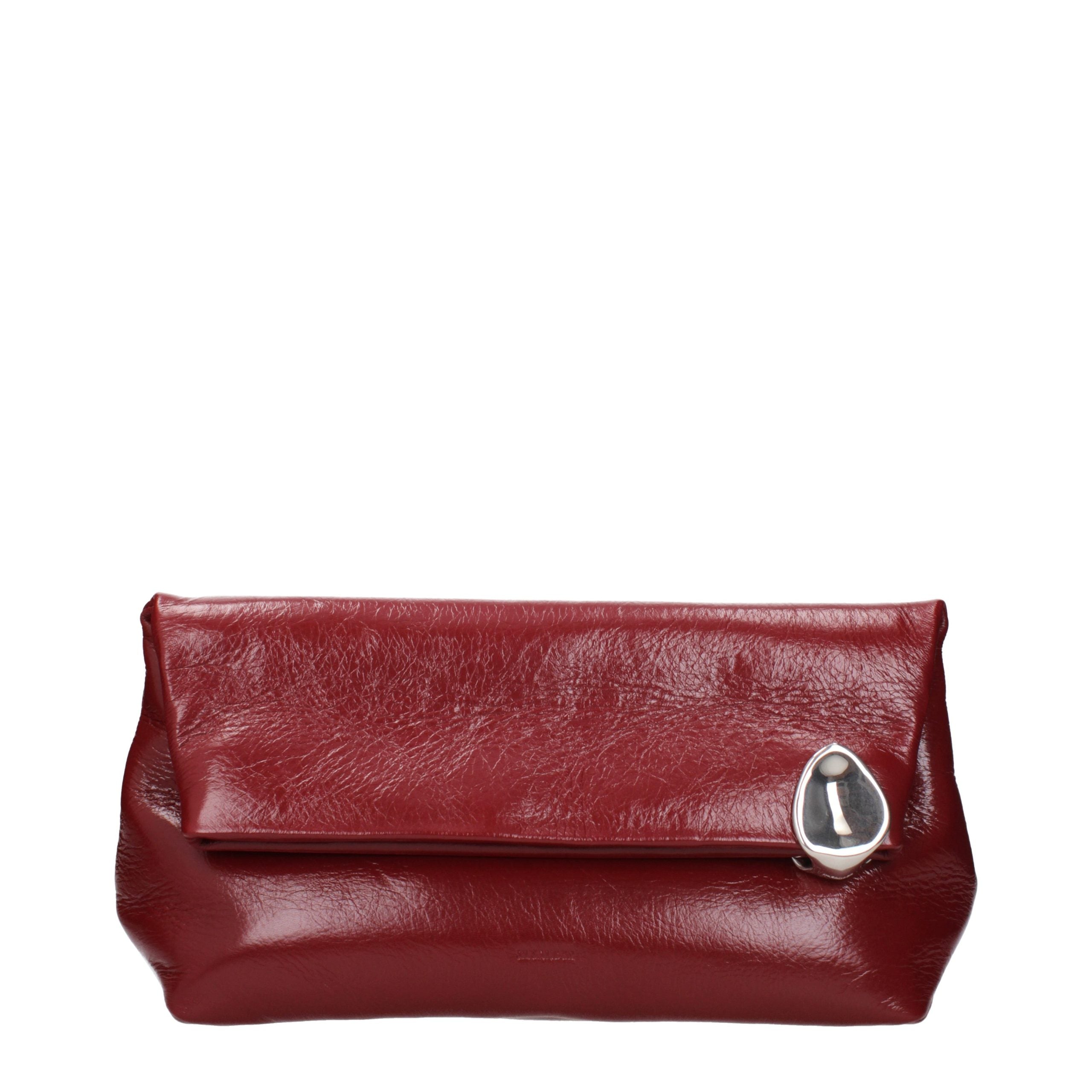 Jil Sander Red Leather Clutch Bag Jil Sander