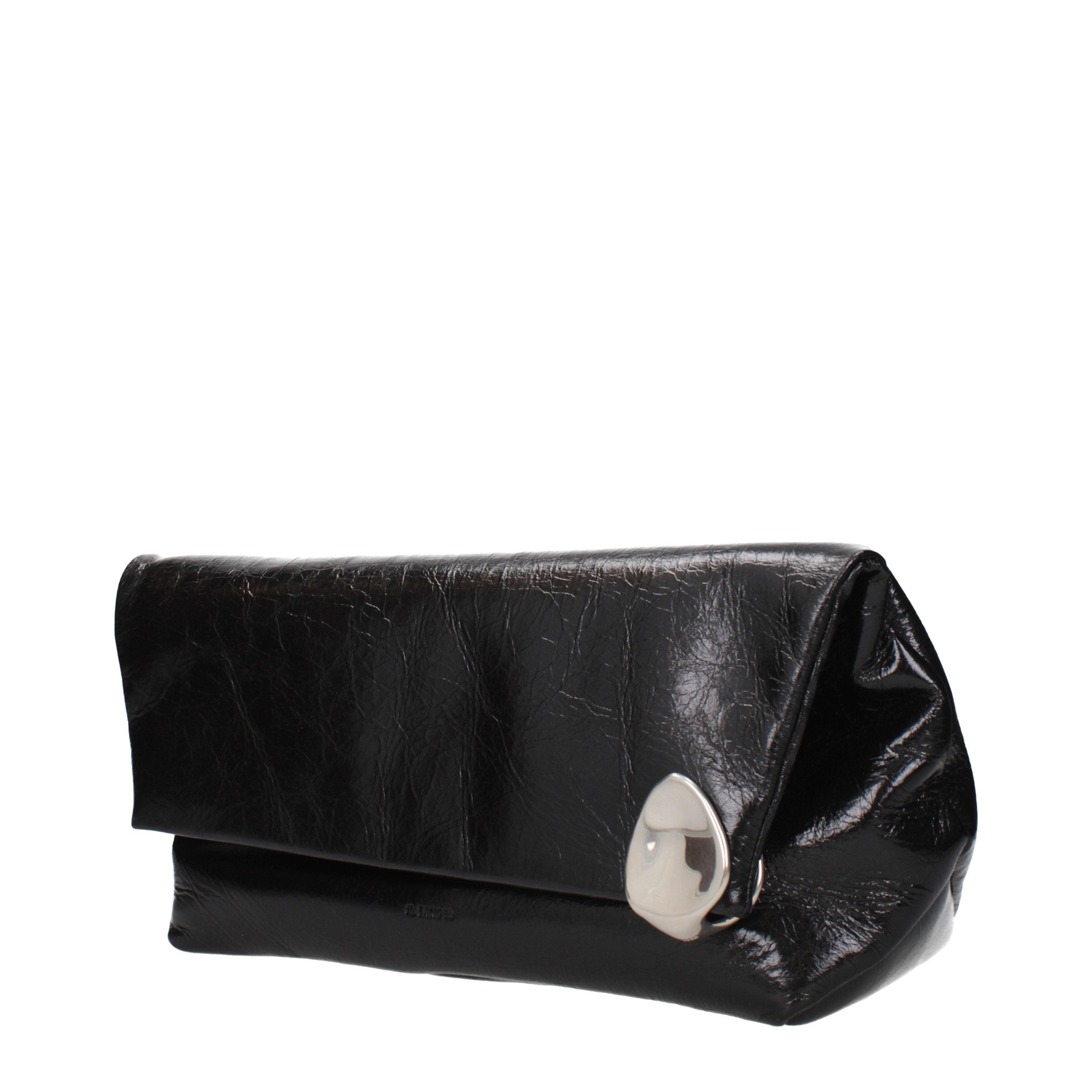 Jil Sander Black Leather Clutch Bag Jil Sander