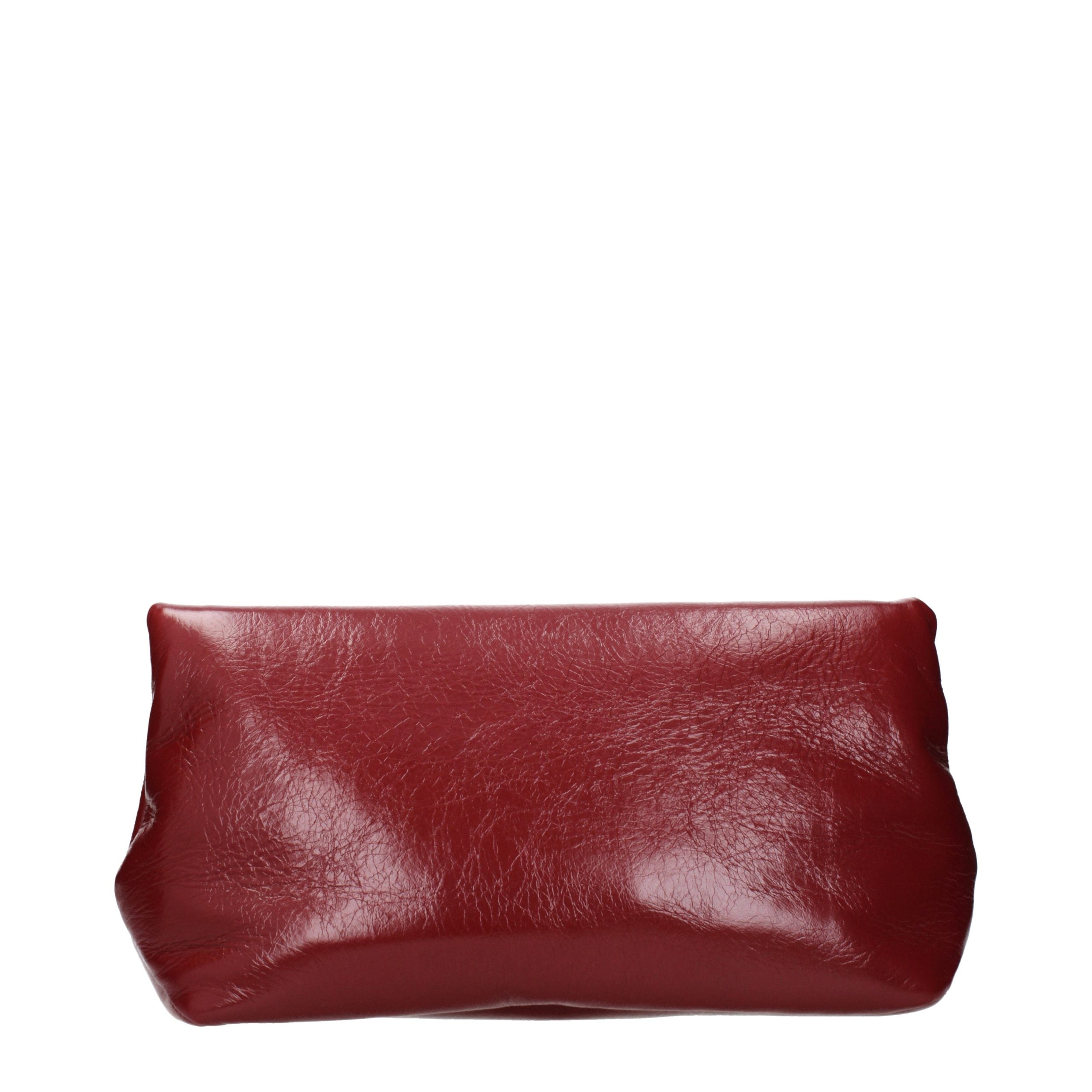 Jil Sander Red Leather Clutch Bag Jil Sander
