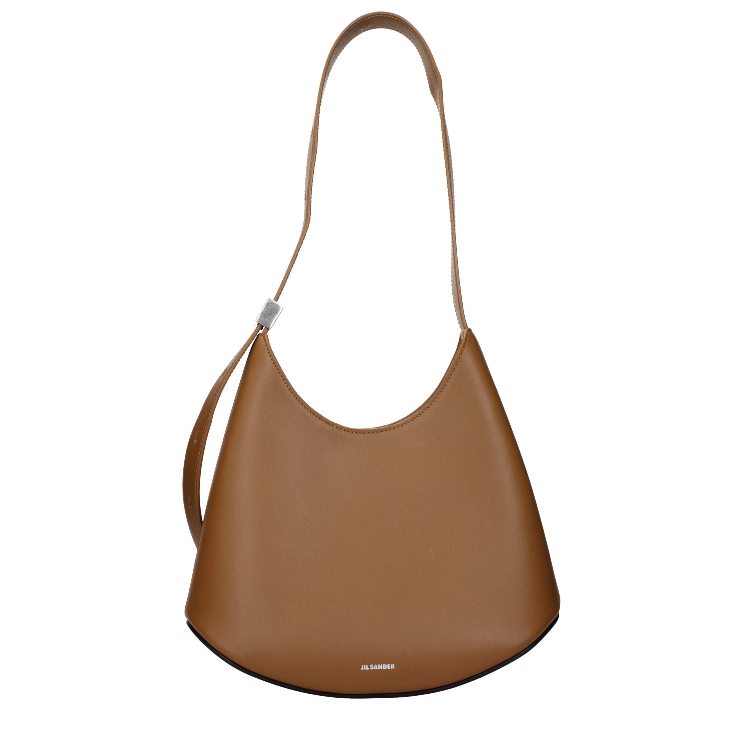 Jil Sander Brown Leather Shoulder Bag Jil Sander