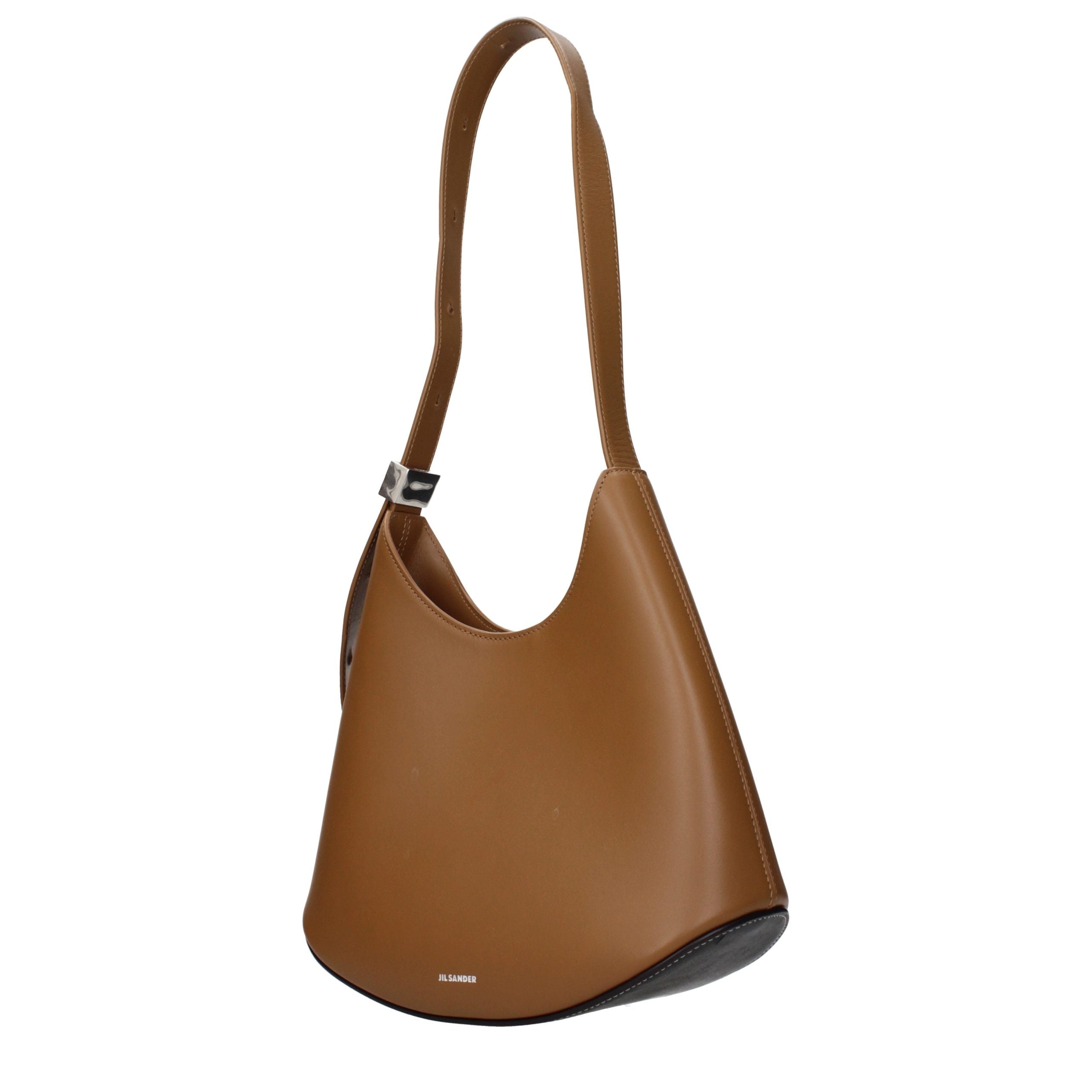 Jil Sander Brown Leather Shoulder Bag Jil Sander