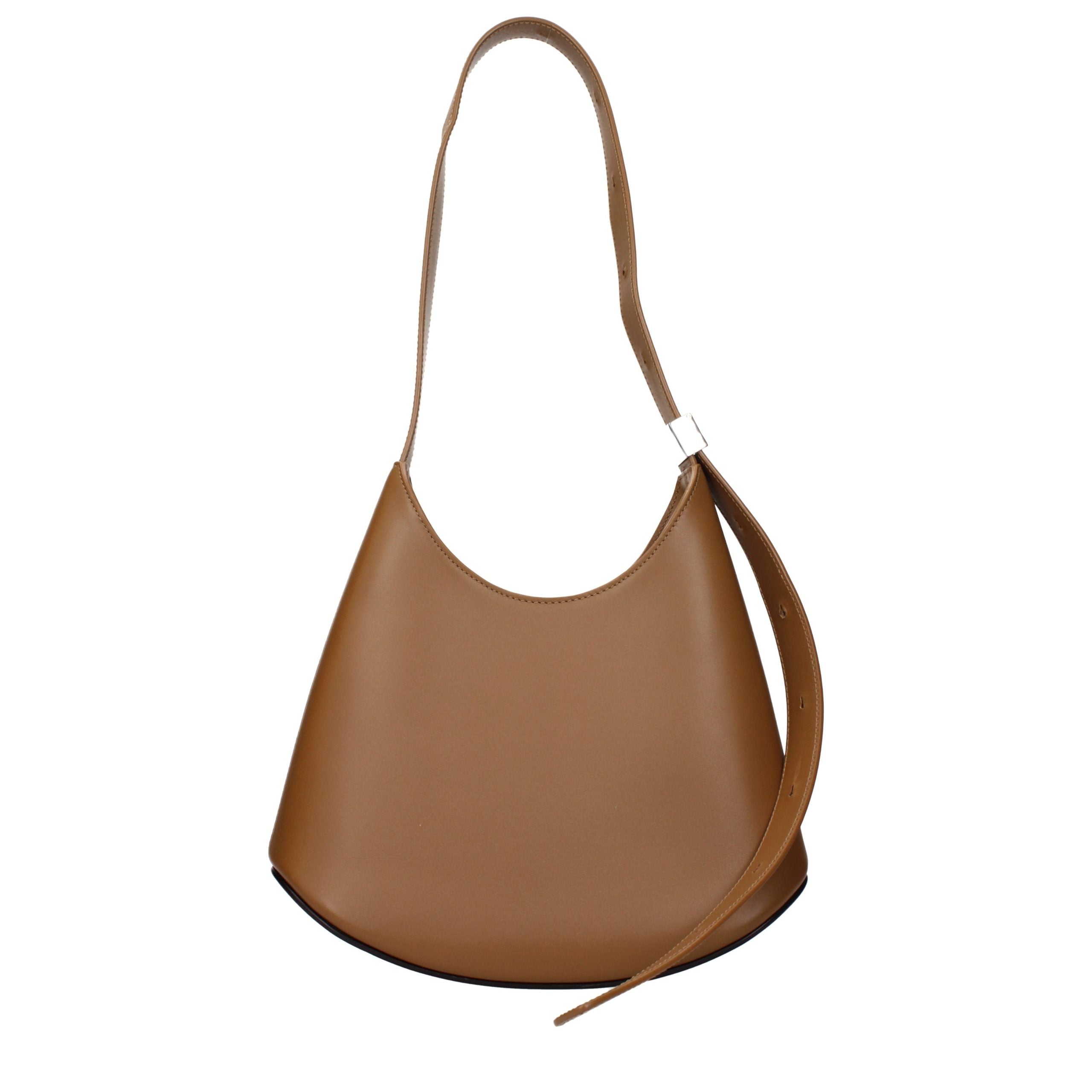 Jil Sander Brown Leather Shoulder Bag Jil Sander
