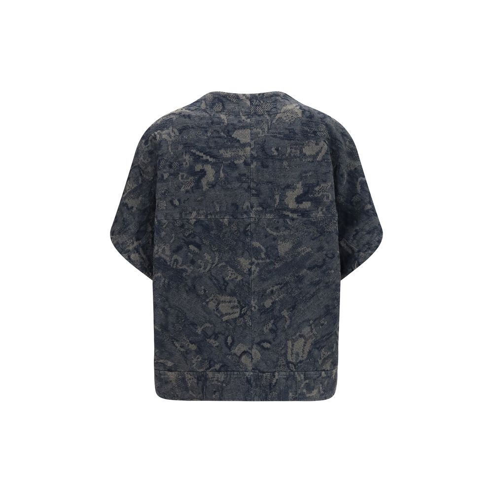 Giorgio Armani Blue Cotton Denim Jacket Giorgio Armani