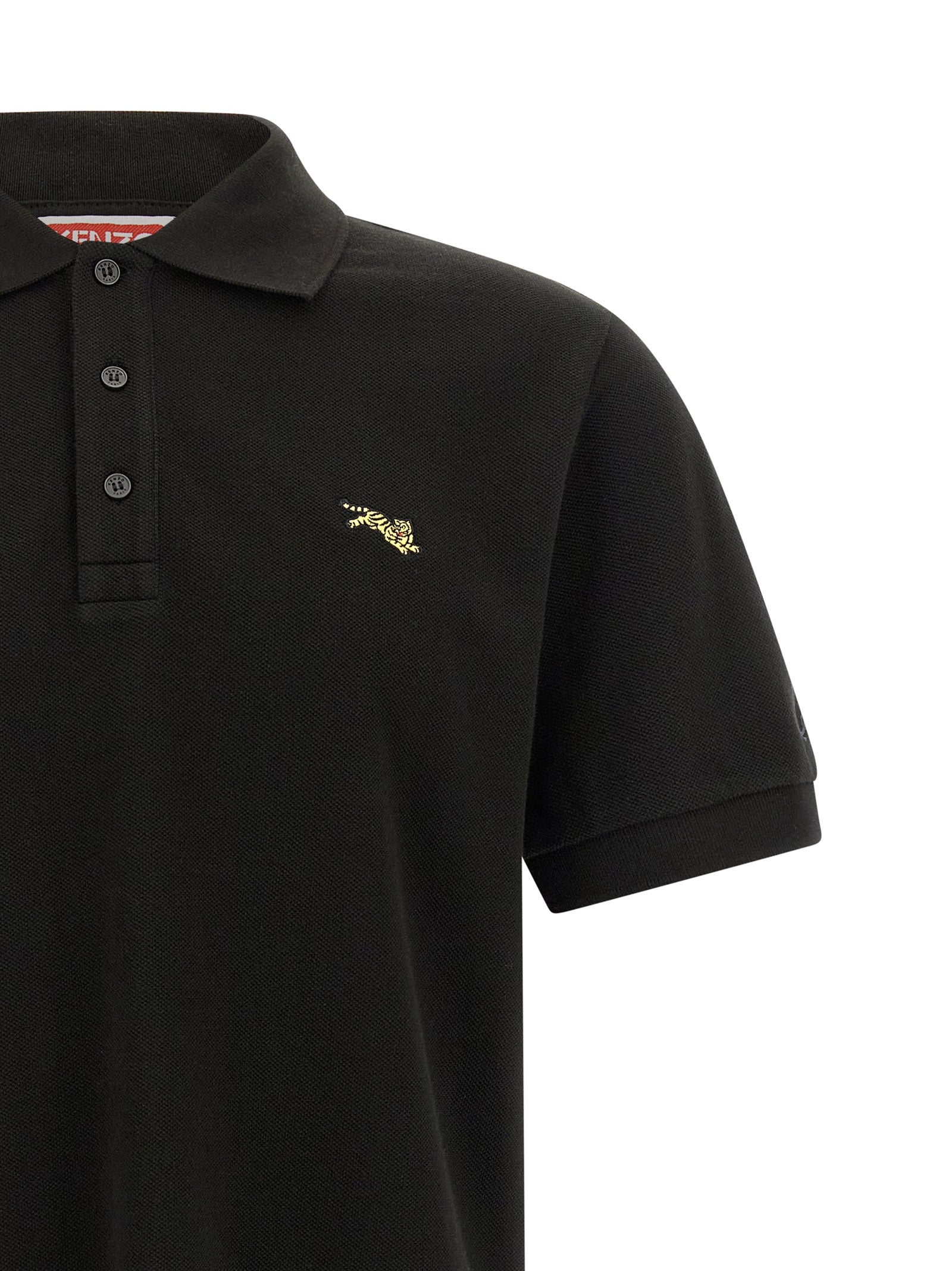 Kenzo Black Cotton Polo Shirt Kenzo