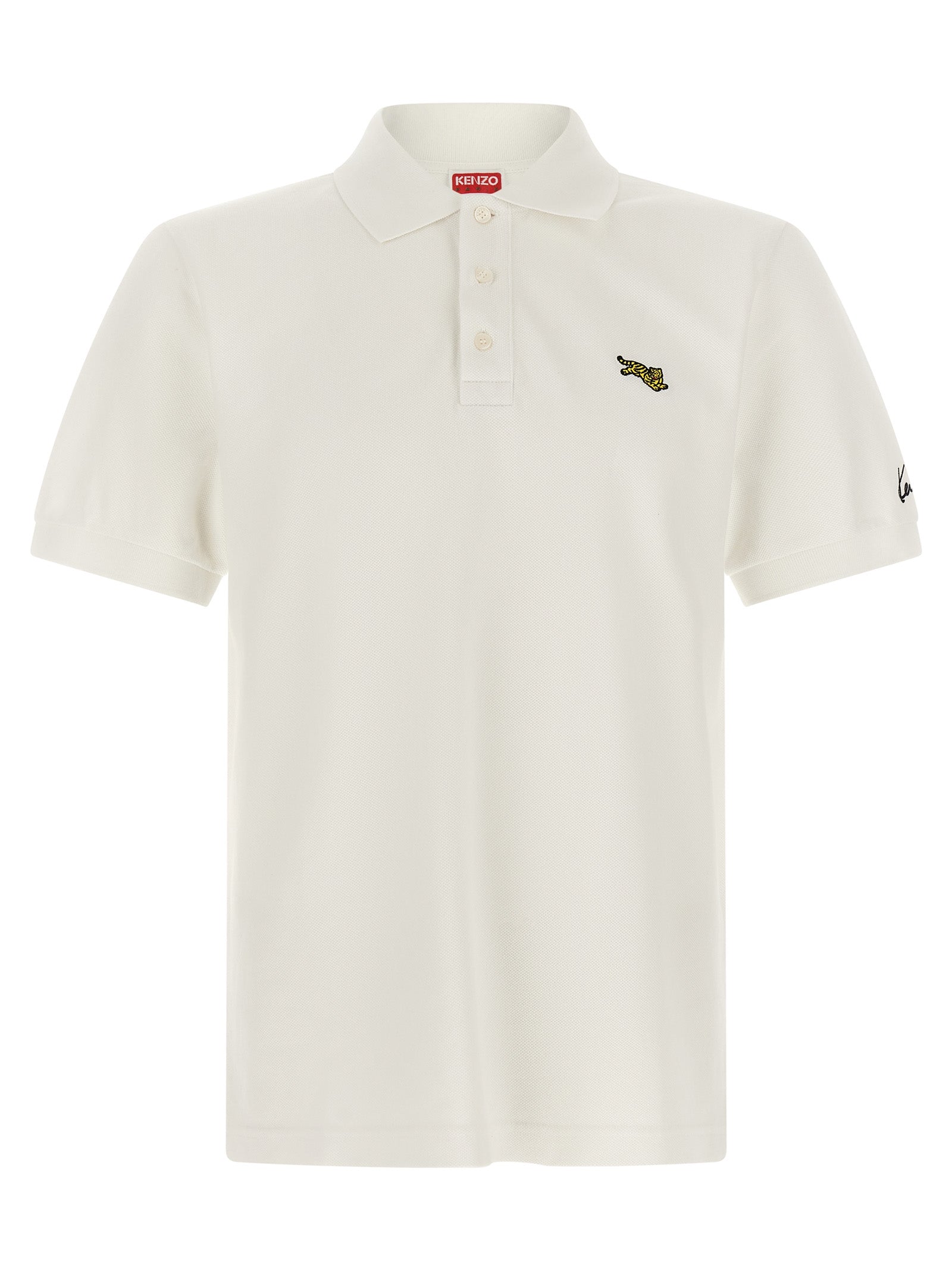 Kenzo White Cotton Polo Shirt Kenzo