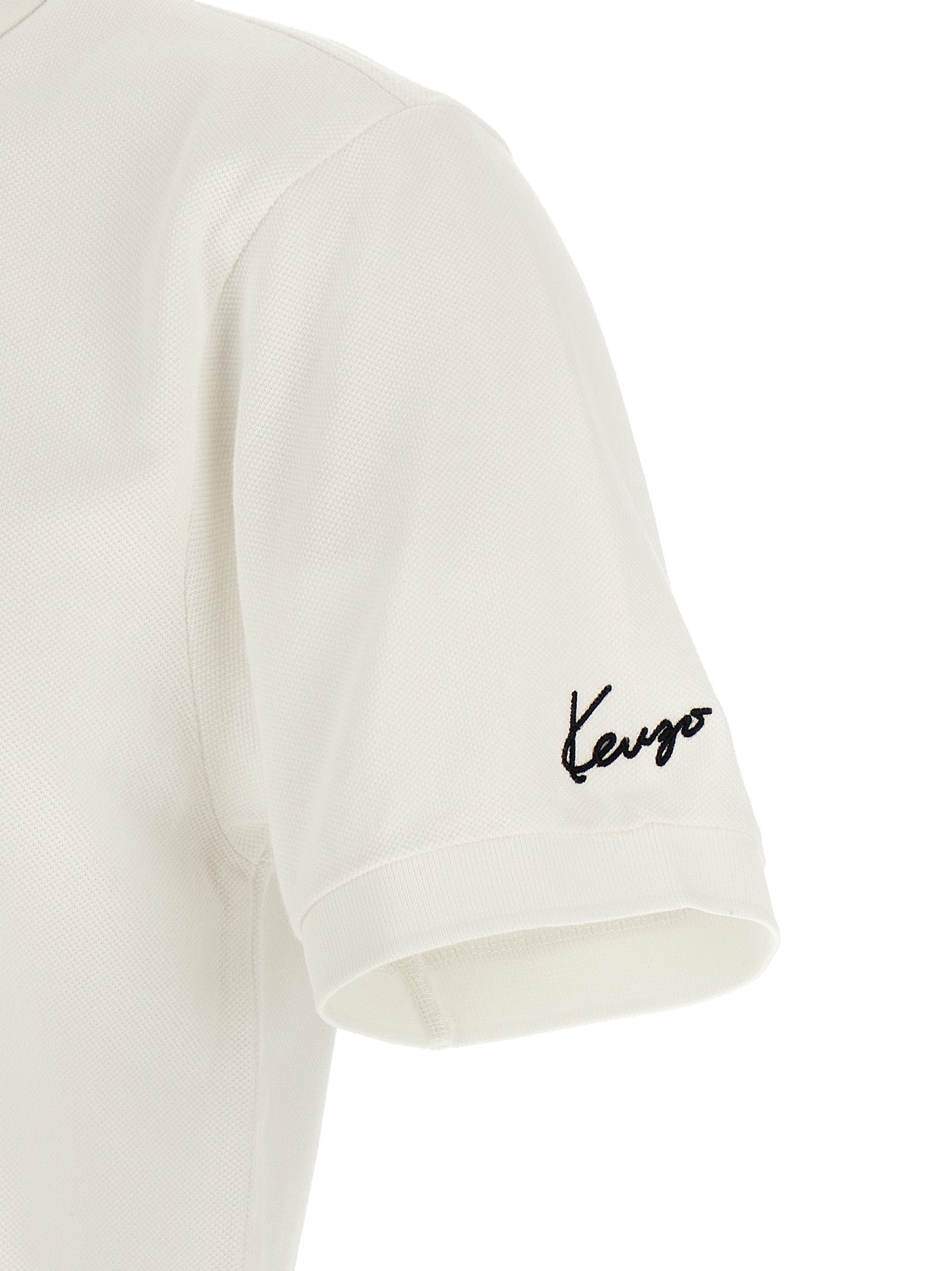 Kenzo White Cotton Polo Shirt Kenzo