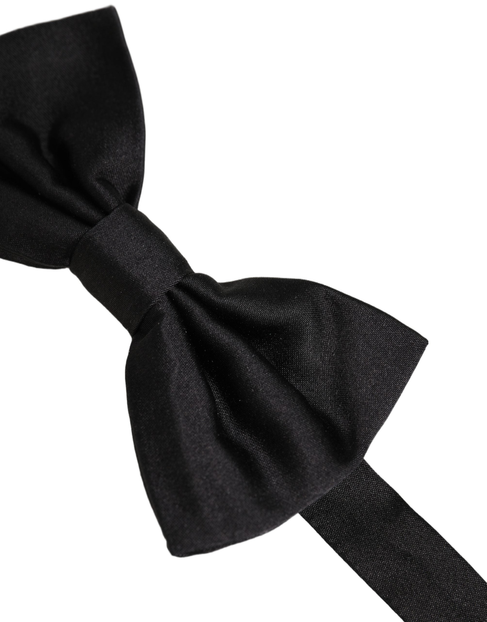 Dolce & Gabbana Men Black 100% Silk Adjustable Neck Papillon Bow Tie Dolce & Gabbana