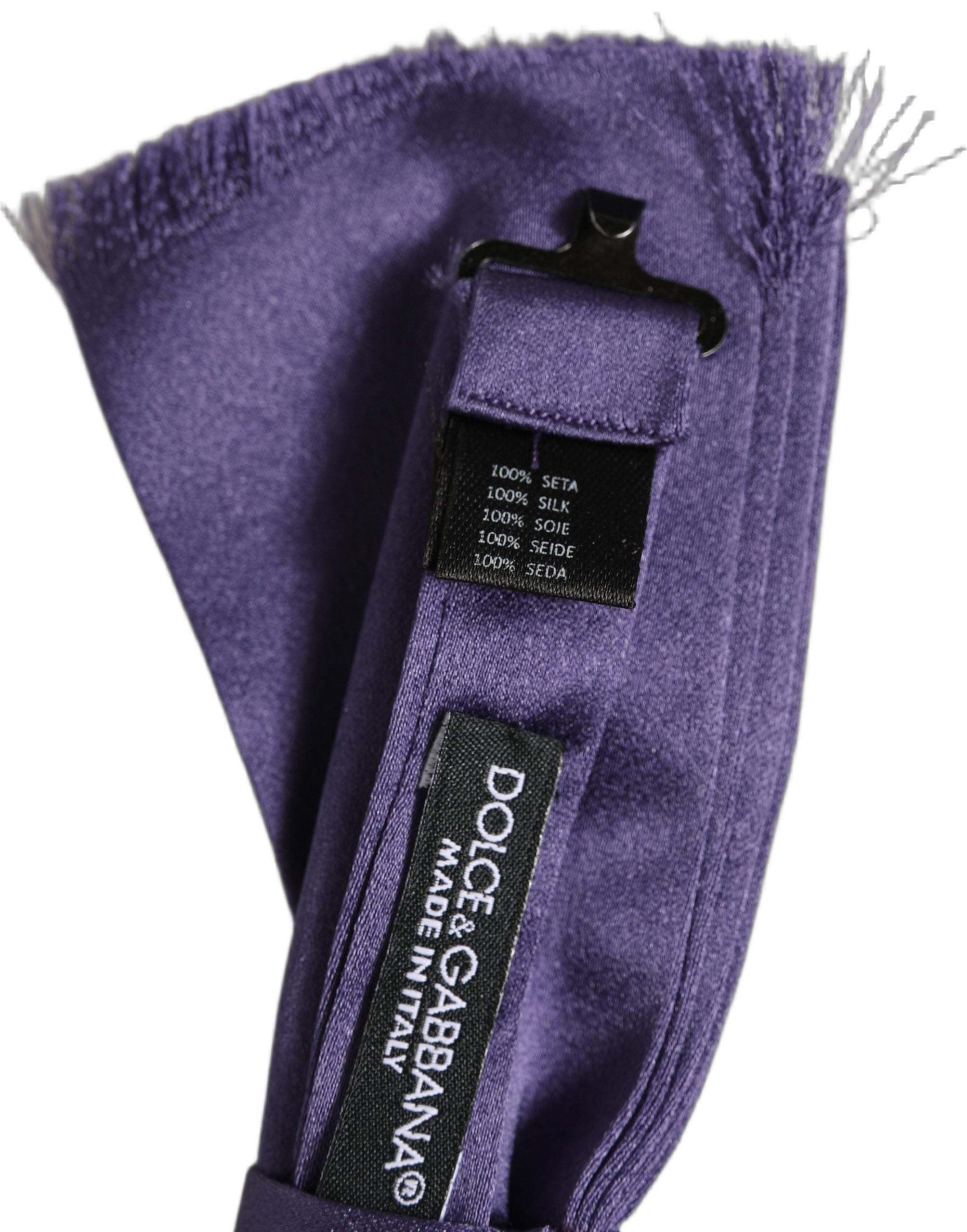 Dolce & Gabbana Men Purple 100% Silk Adjustable Neck Papillon Bow Tie Dolce & Gabbana