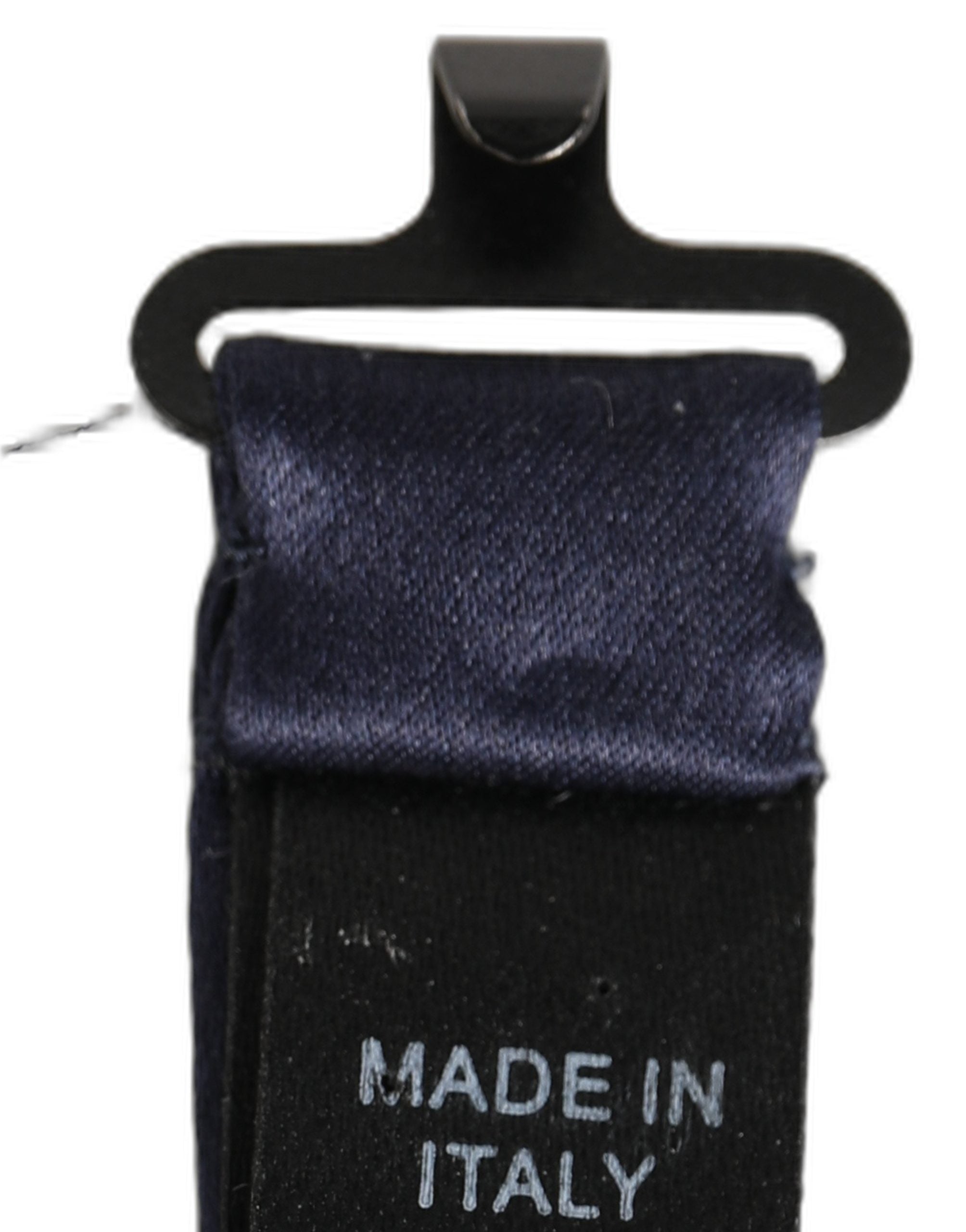 Dolce & Gabbana Dark Blue 100% Silk Adjustable Neck Papillon Bow Tie Dolce & Gabbana