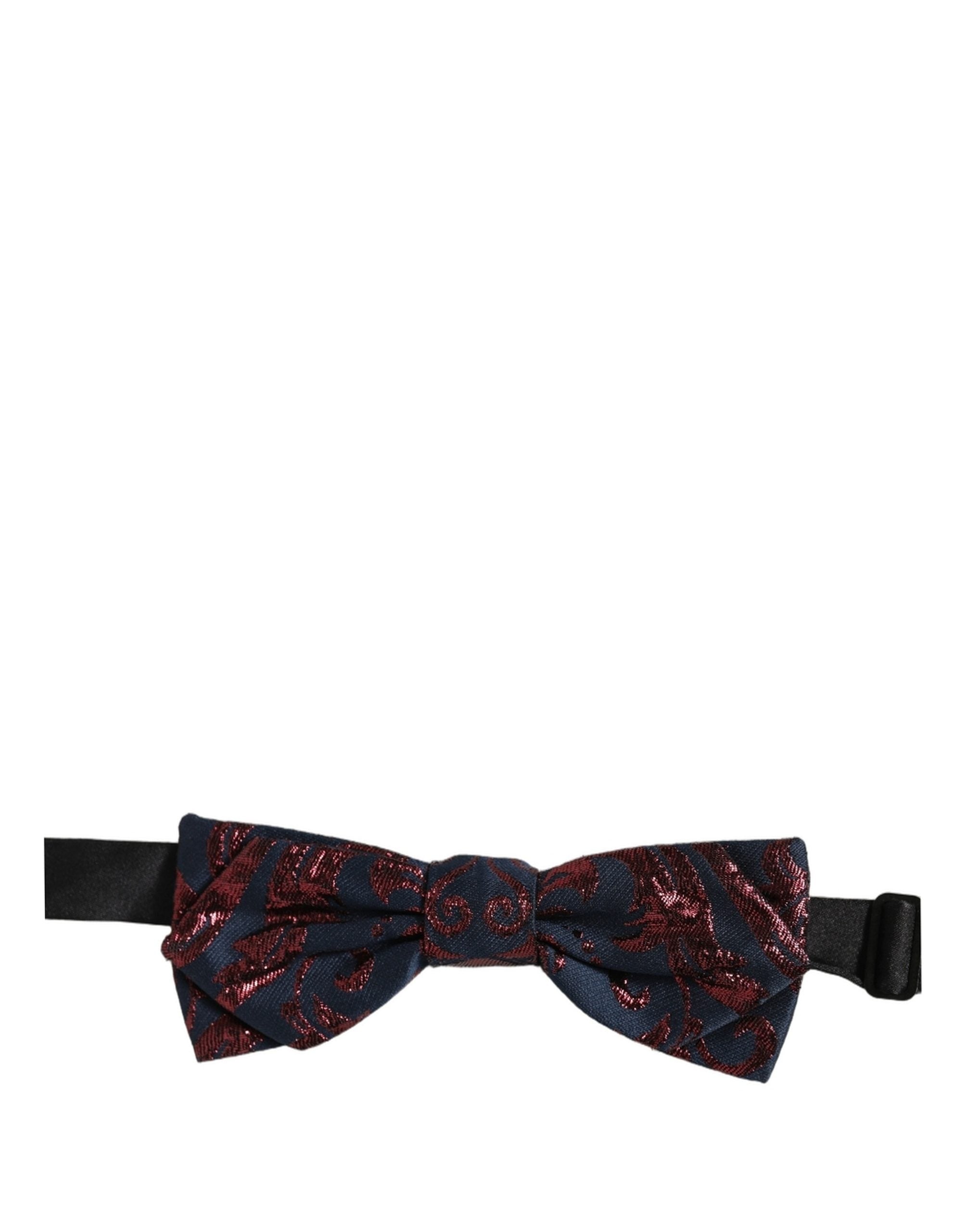 Dolce & Gabbana Men Blue Red Paisley Adjustable Neck Papillon Bow Tie Dolce & Gabbana