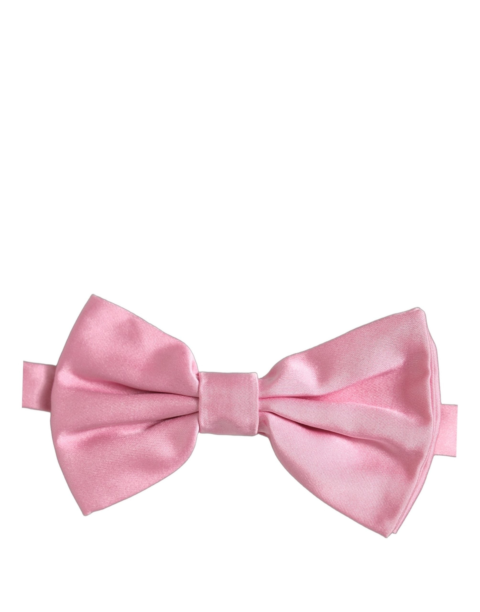 Dolce & Gabbana Men Pink 100% Silk Adjustable Neck Papillon Bow Tie Dolce & Gabbana