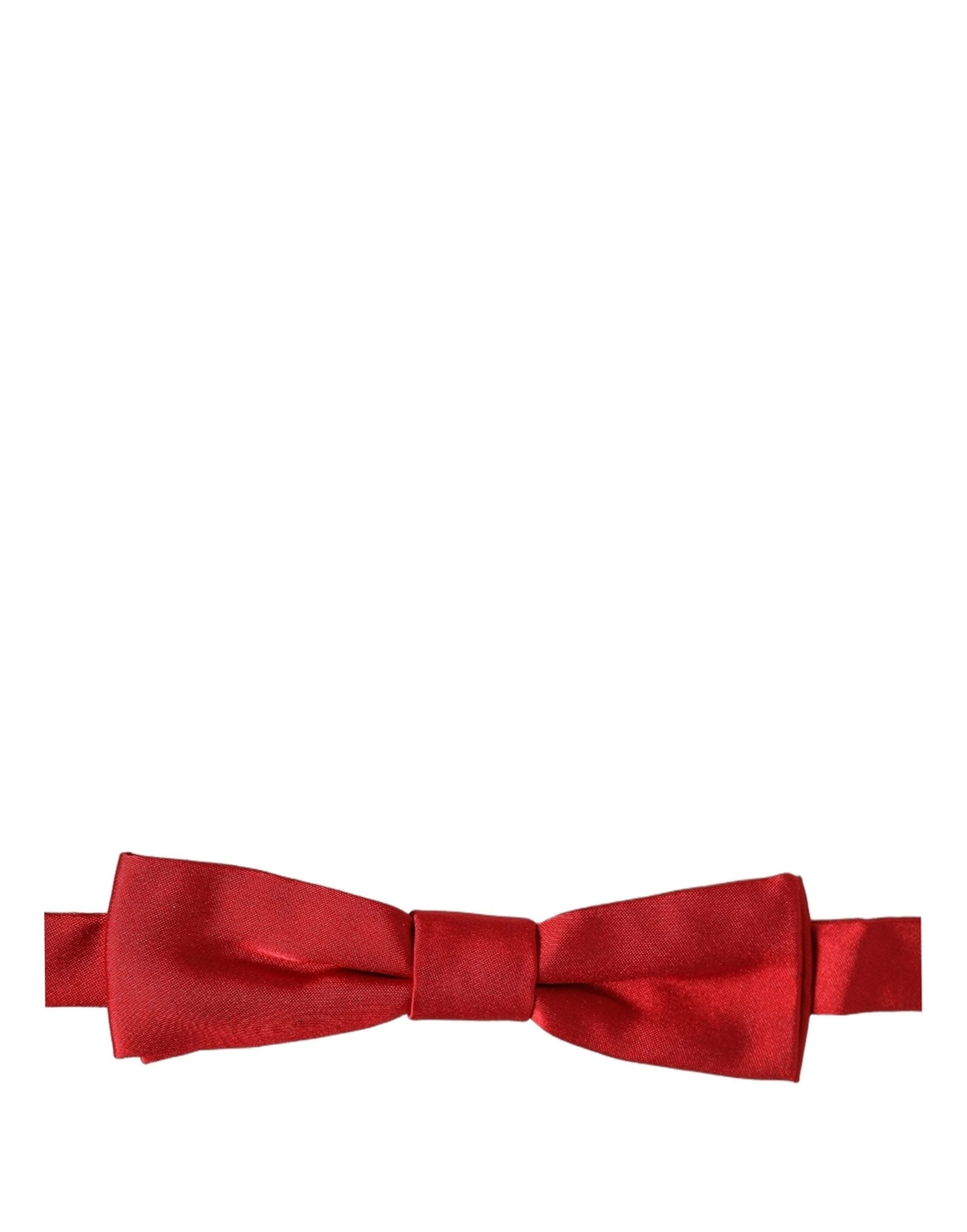 Dolce & Gabbana Men Red 100% Silk Adjustable Neck Papillon Bow Tie Dolce & Gabbana