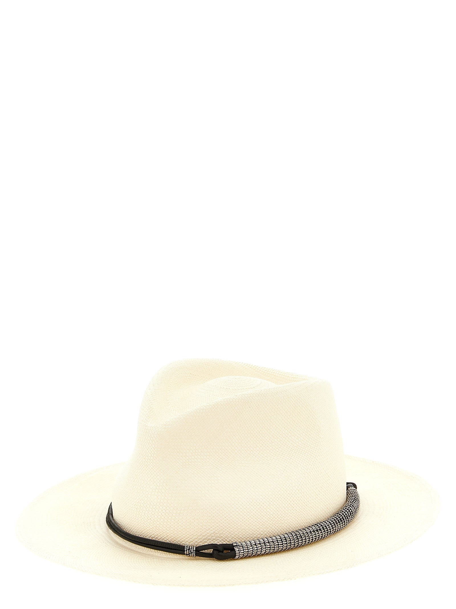 Brunello Cucinelli Beige Polyamide Fedora Brunello Cucinelli