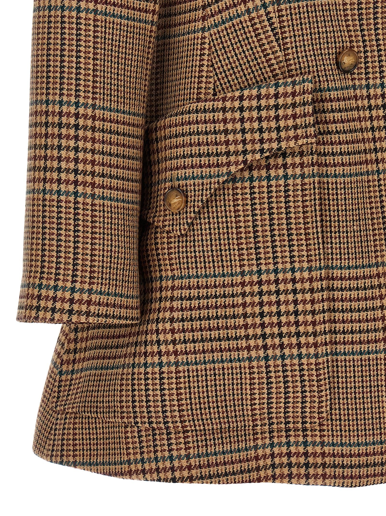Etro Brown Wool Coat Etro