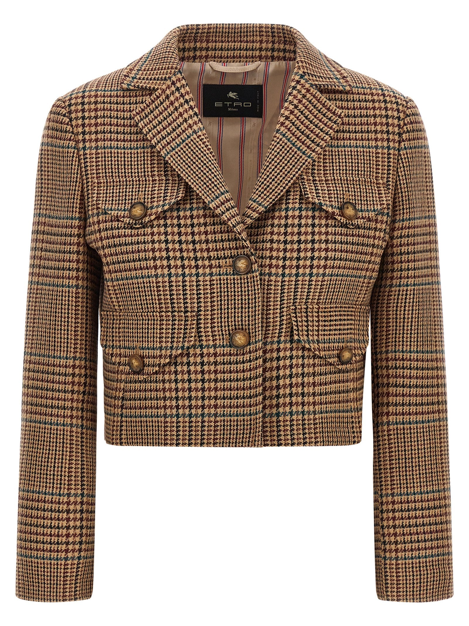 Etro Brown Wool Blazer Etro