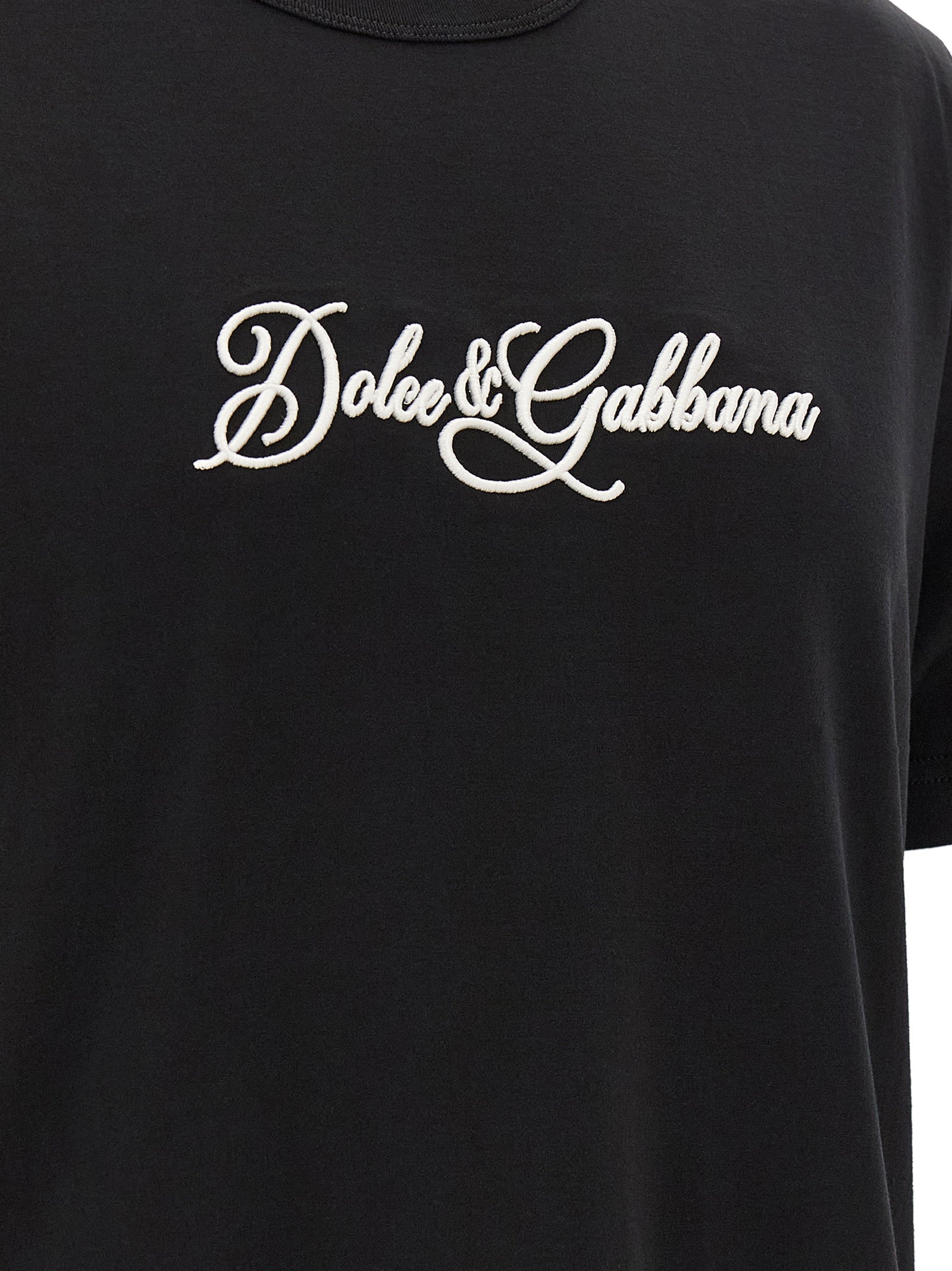 Dolce & Gabbana Black Cotton T-Shirt Dolce & Gabbana