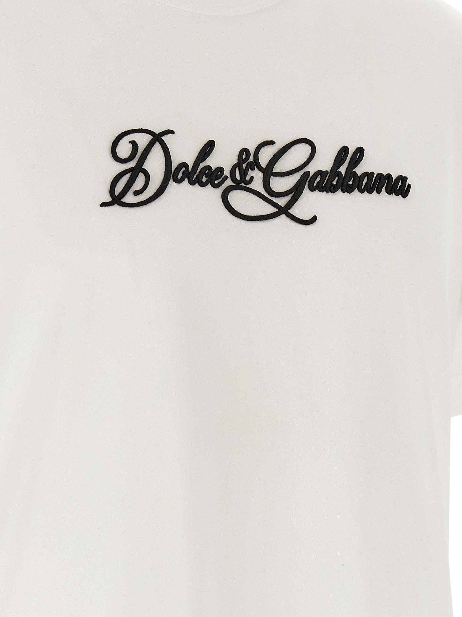 Dolce & Gabbana White Cotton T-Shirt Dolce & Gabbana