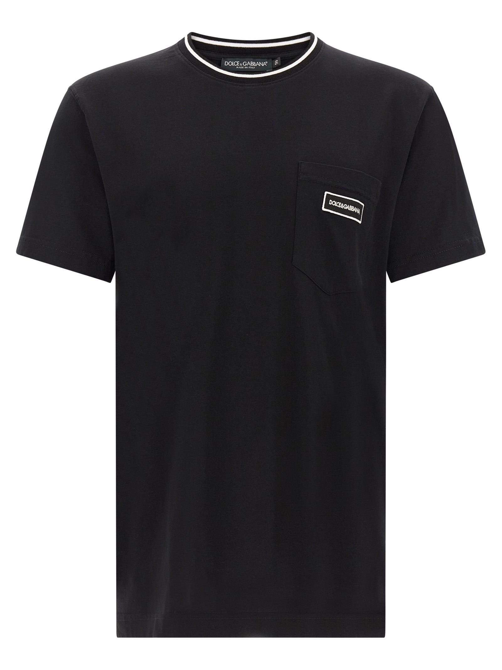 Dolce & Gabbana Black Cotton T-Shirt Dolce & Gabbana