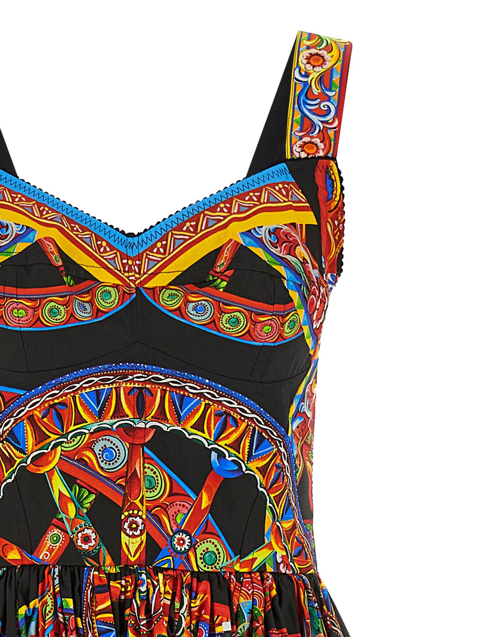 Dolce & Gabbana Multicolor Cotton Long Dress Dolce & Gabbana