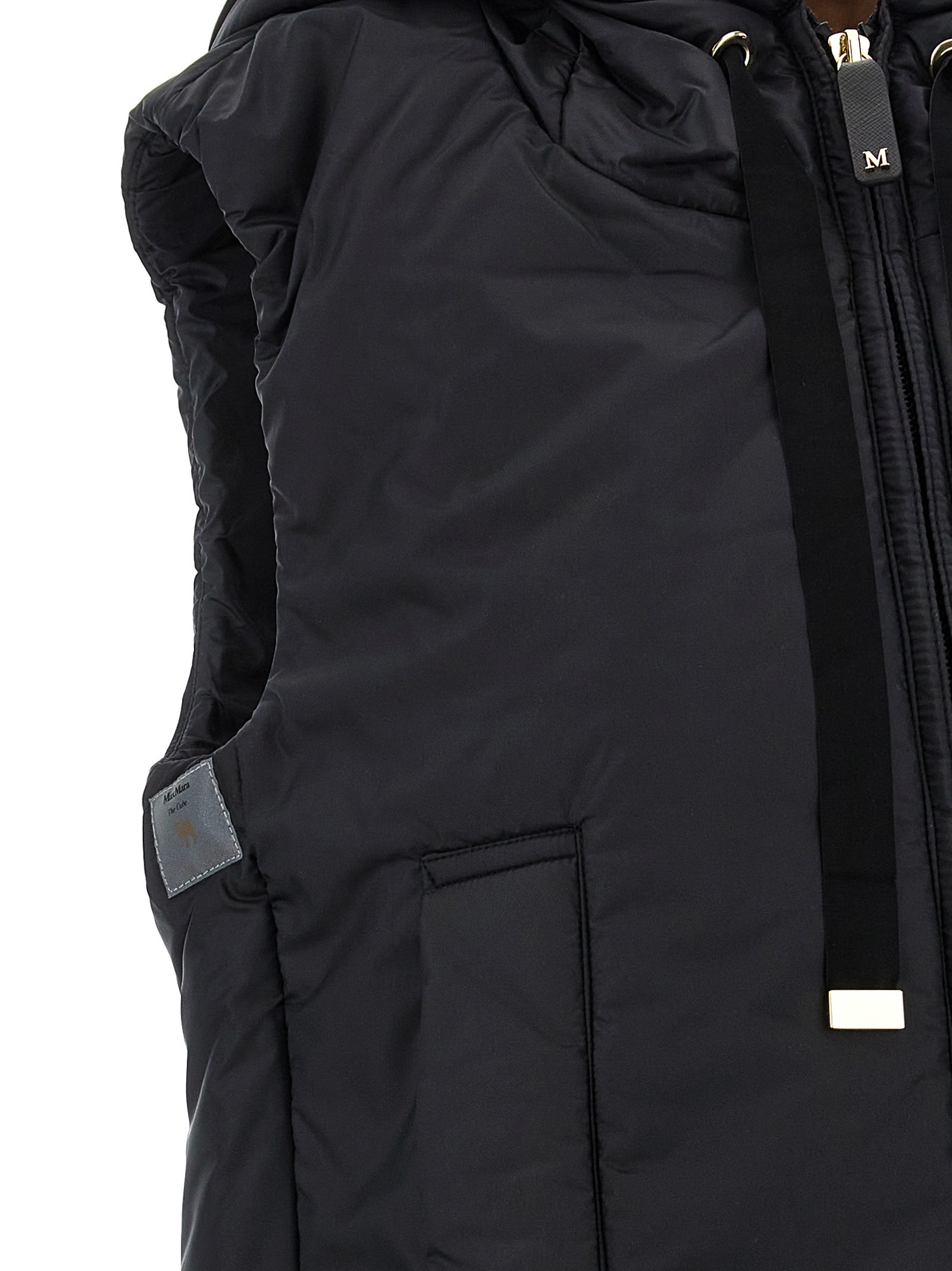Max Mara Black Polyester Sleeveless Jacket Max Mara