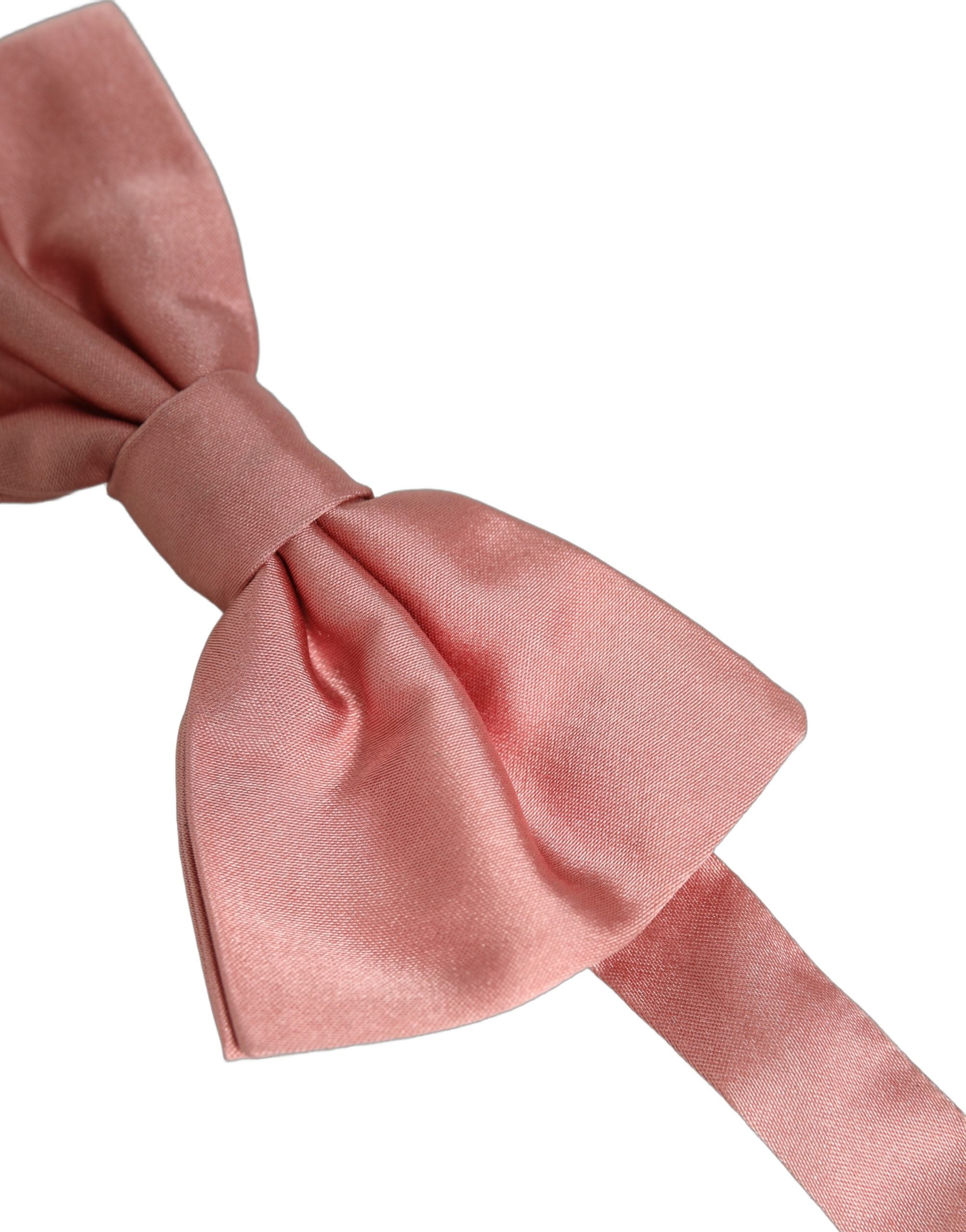 Dolce & Gabbana Men Light Pink 100% Silk Adjustable Neck Papillon Bow Tie Dolce & Gabbana