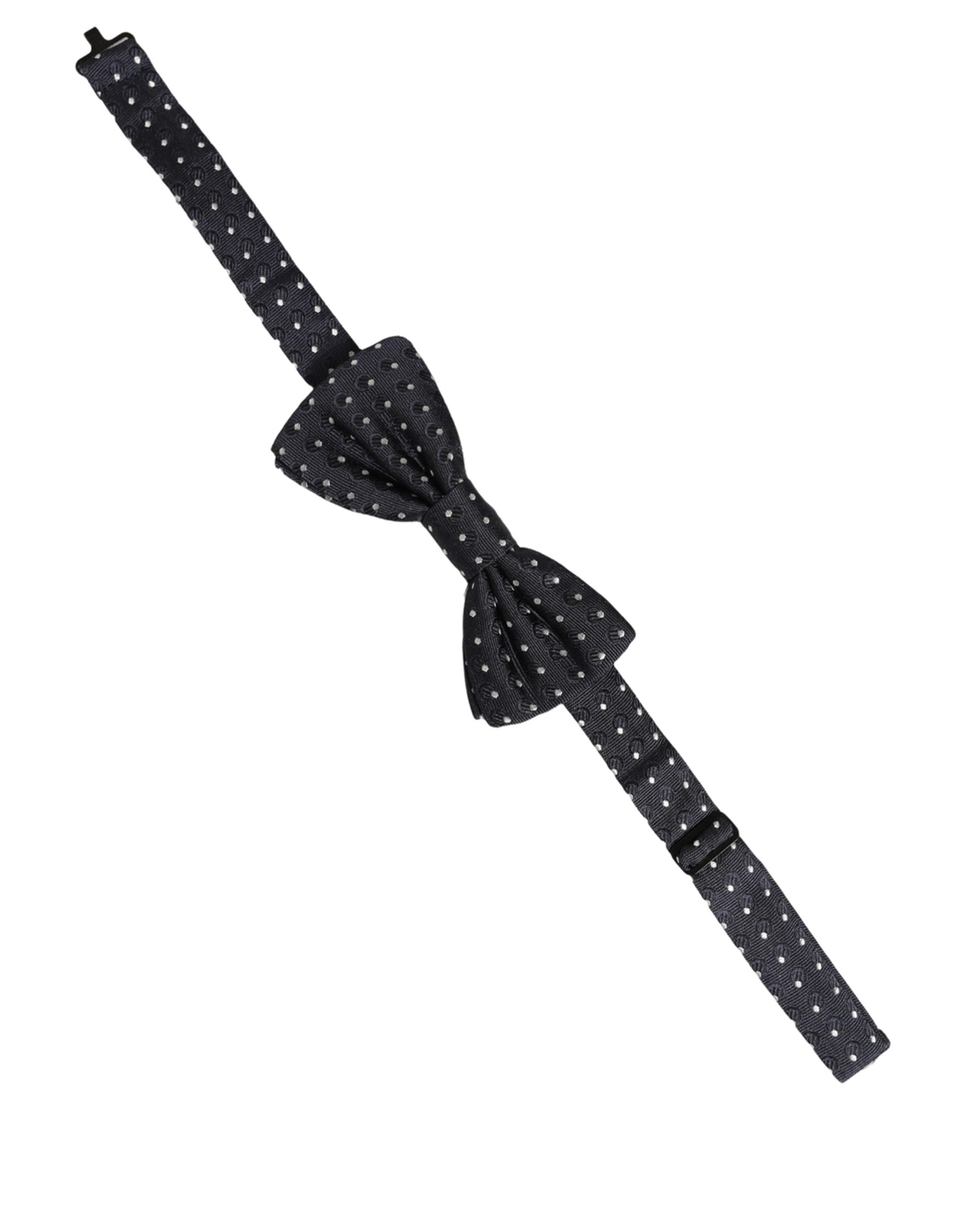 Dolce & Gabbana Black White Polka Dot Adjustable Neck Papillon Bow Tie Dolce & Gabbana