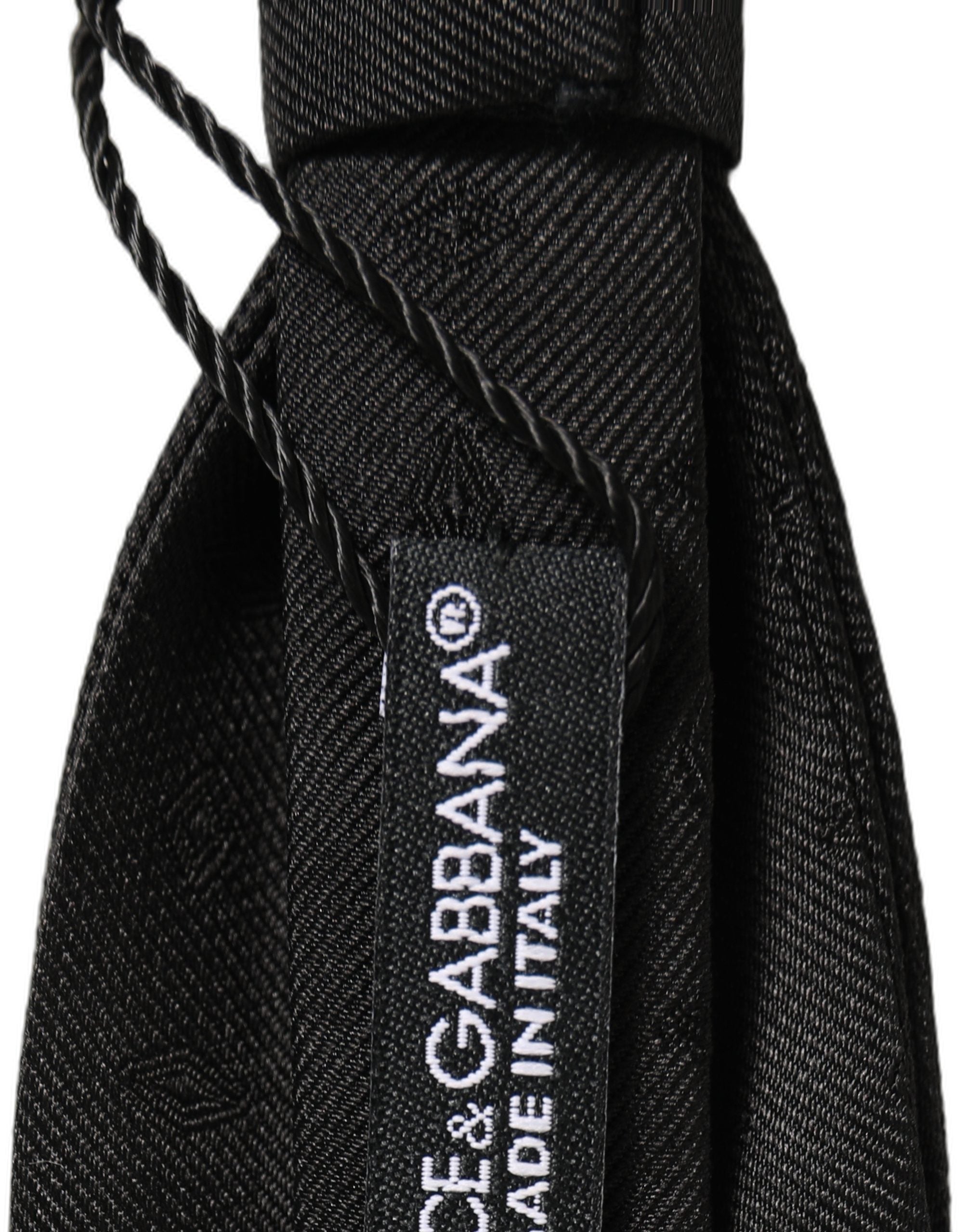 Dolce & Gabbana Men Black 100% Silk Adjustable Neck Papillon Bow Tie Dolce & Gabbana