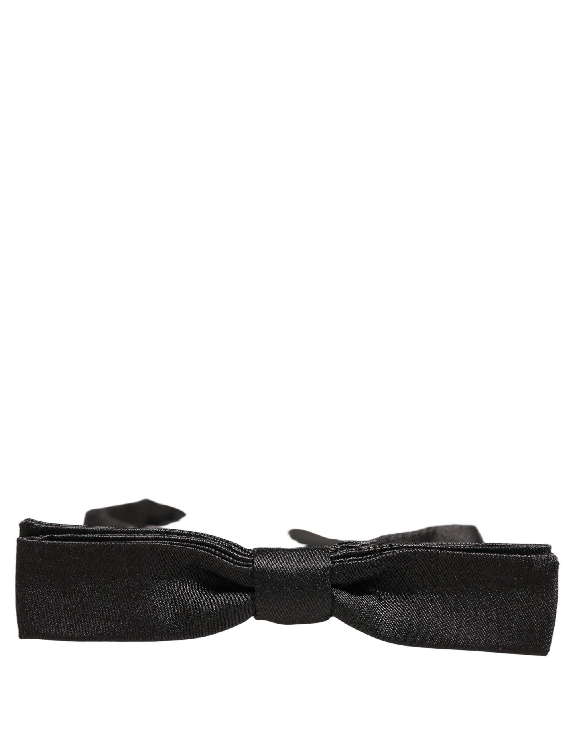 Dolce & Gabbana Men Black 100% Silk Adjustable Neck Papillon Bow Tie Dolce & Gabbana