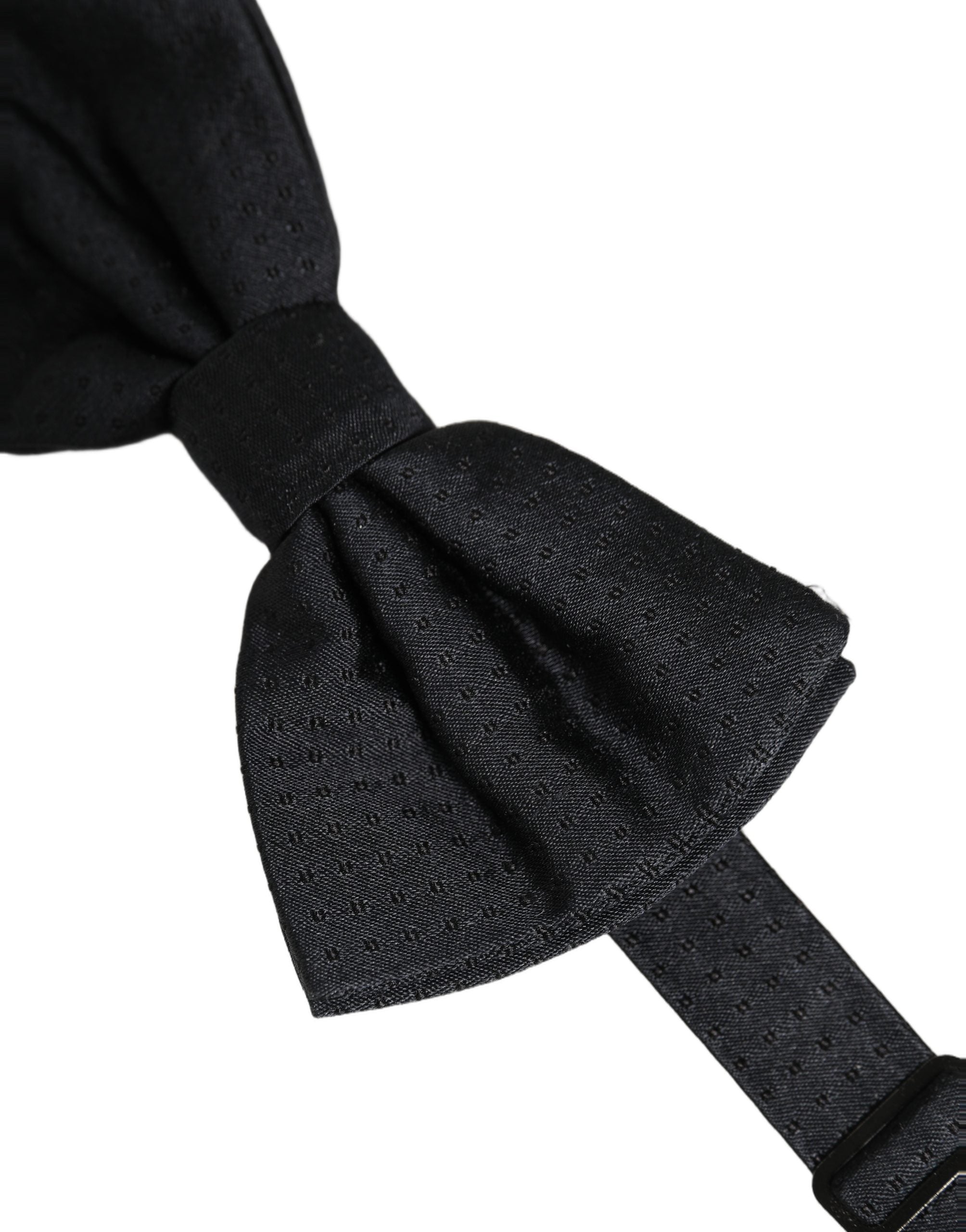 Dolce & Gabbana Men Black 100% Silk Adjustable Neck Papillon Bow Tie Dolce & Gabbana